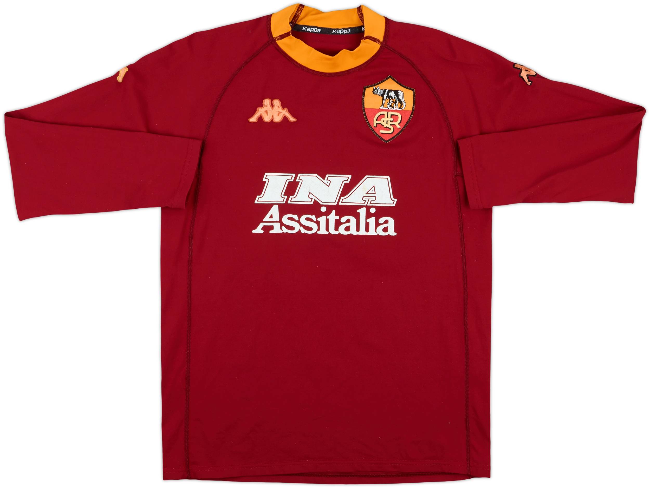 2000-01 Roma Match Issue Home L/S Shirt #20