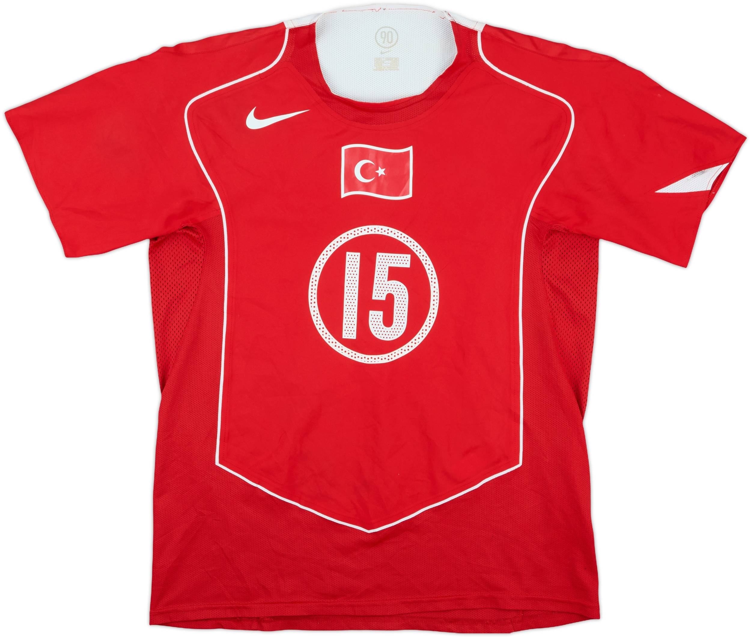 2004-06 Turkey Match Issue Home Shirt #15
