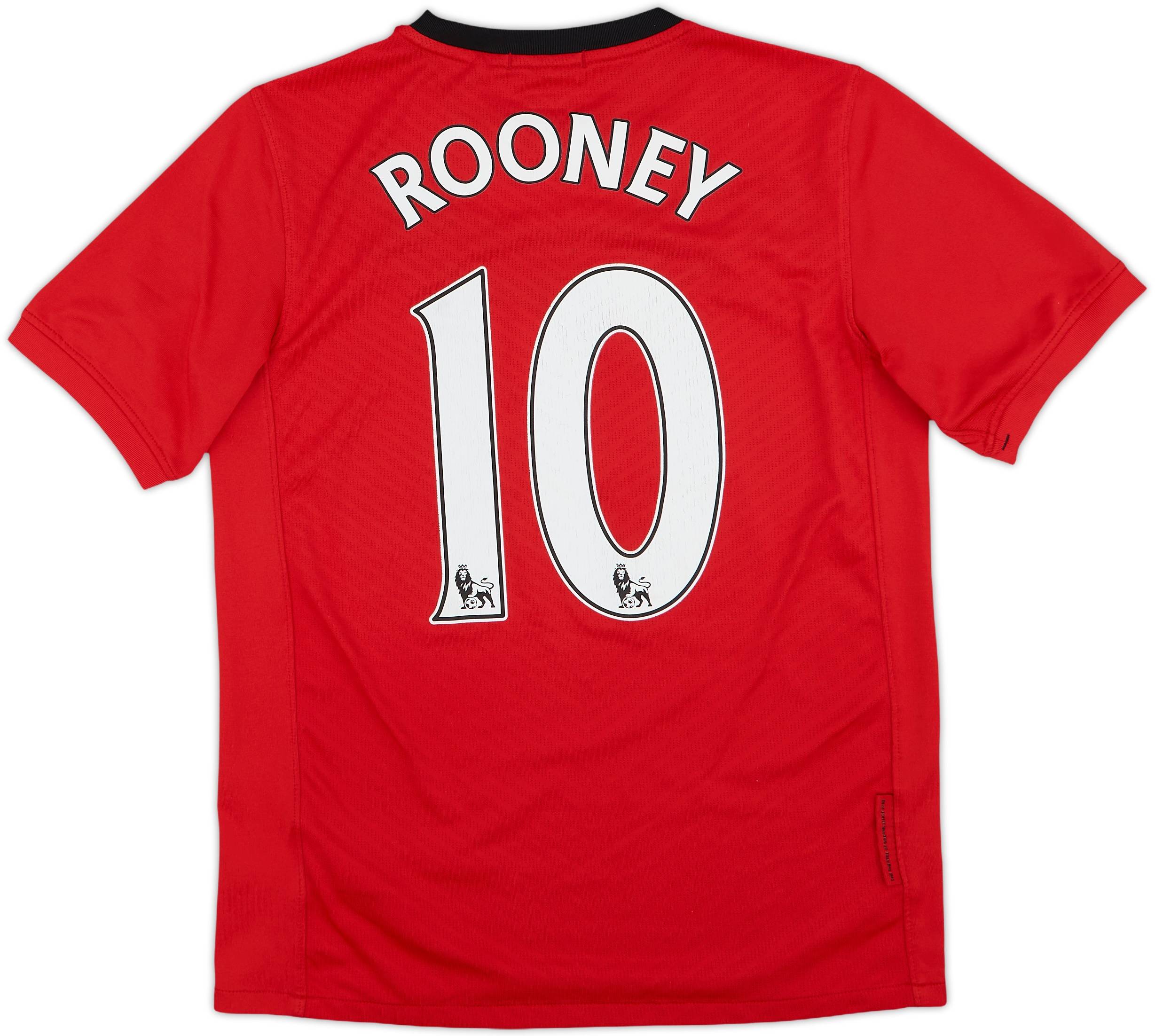 2009-10 Manchester United Home Shirt Rooney #10 - 4/10 - (L