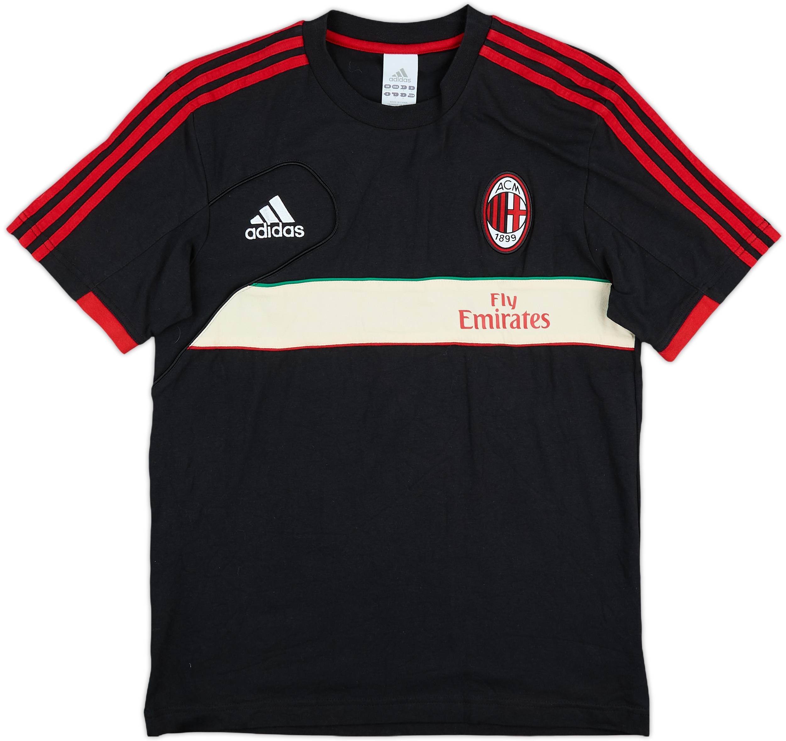2012-13 AC Milan adidas Cotton Tee - 8/10 - (XL.Boys)