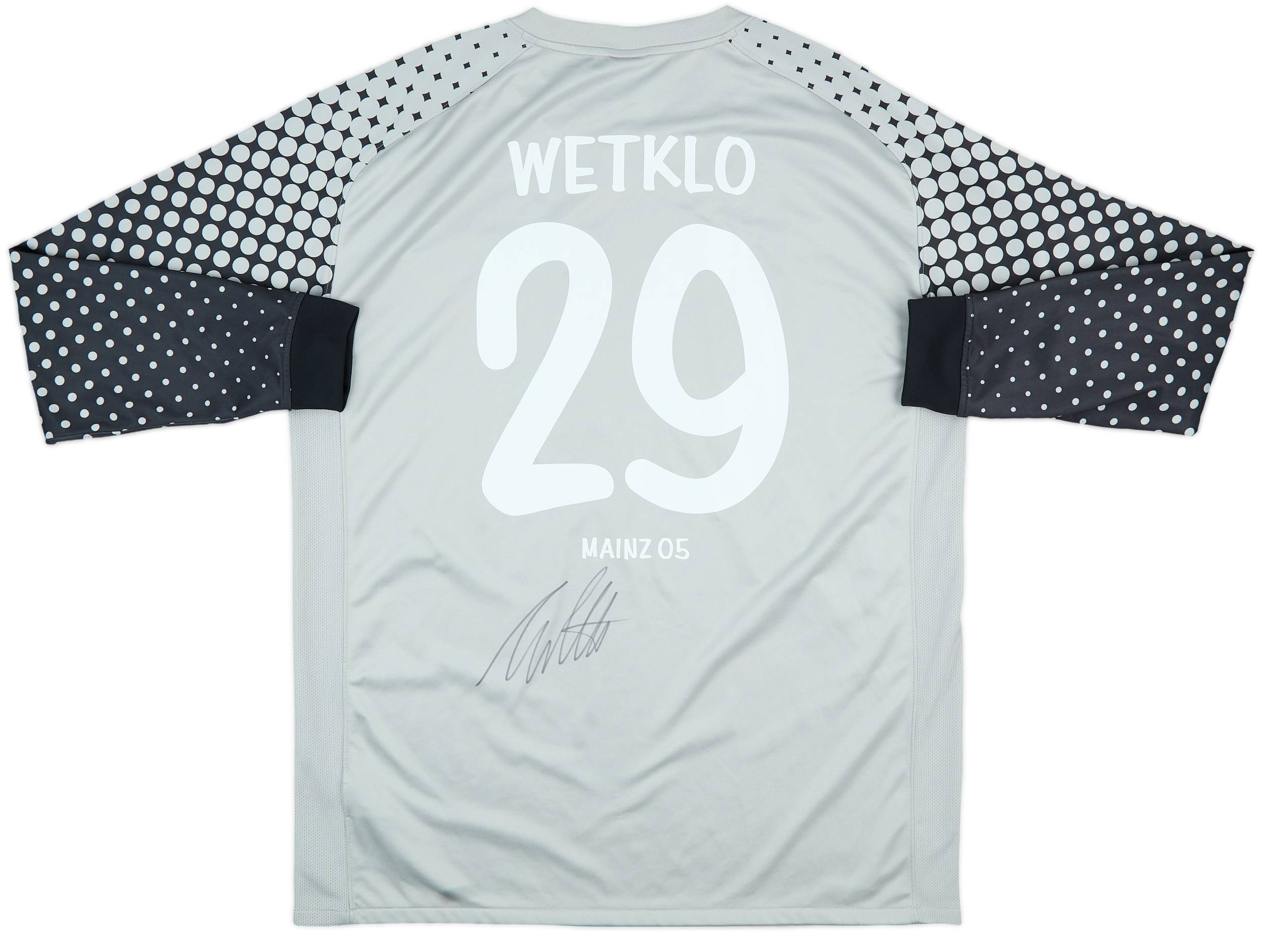 2010-11 FSV Mainz Match Issue Signed GK Shirt Wetklo #29
