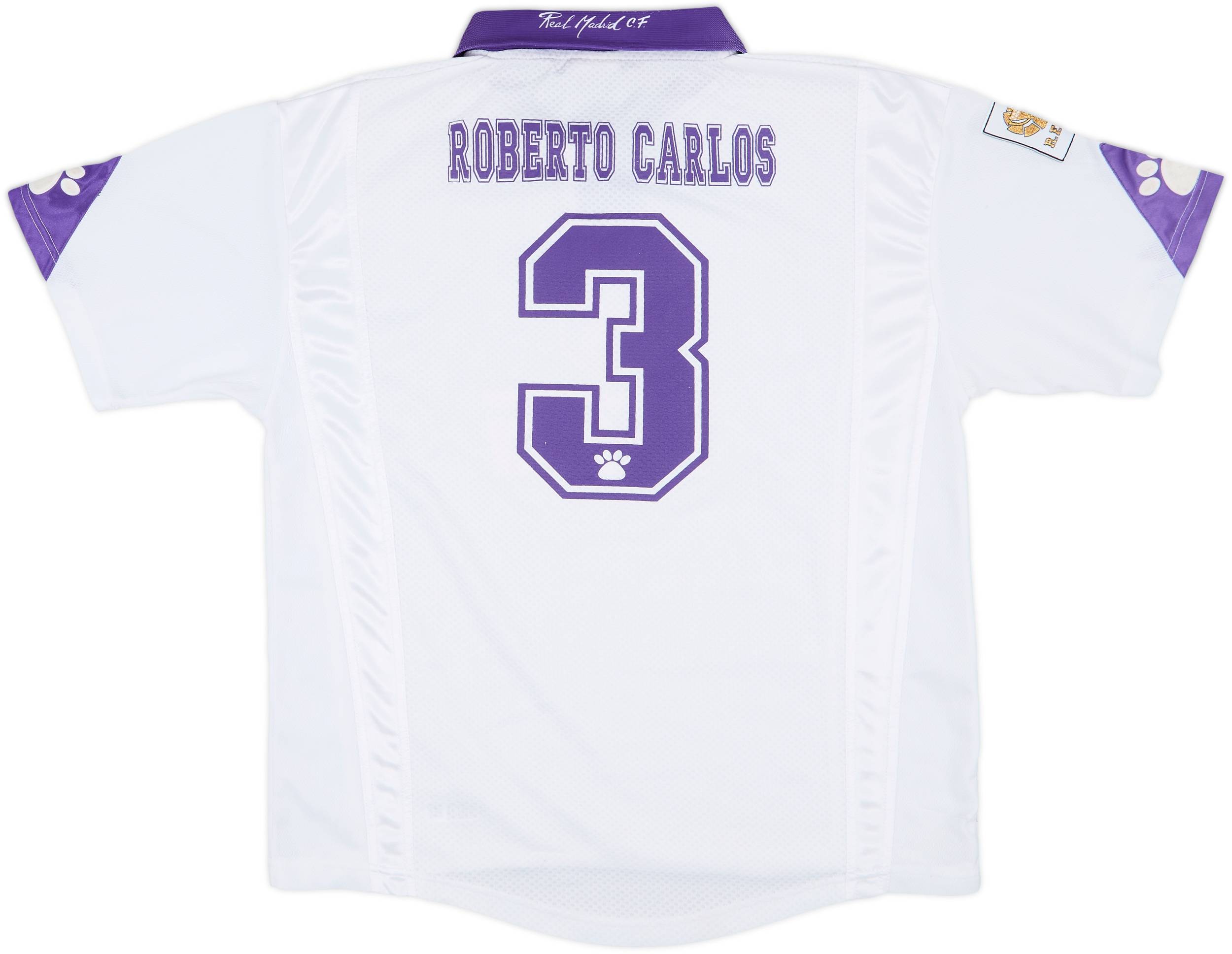 1997-98 Real Madrid Home Shirt Roberto Carlos #3 - 6/10 - (L)