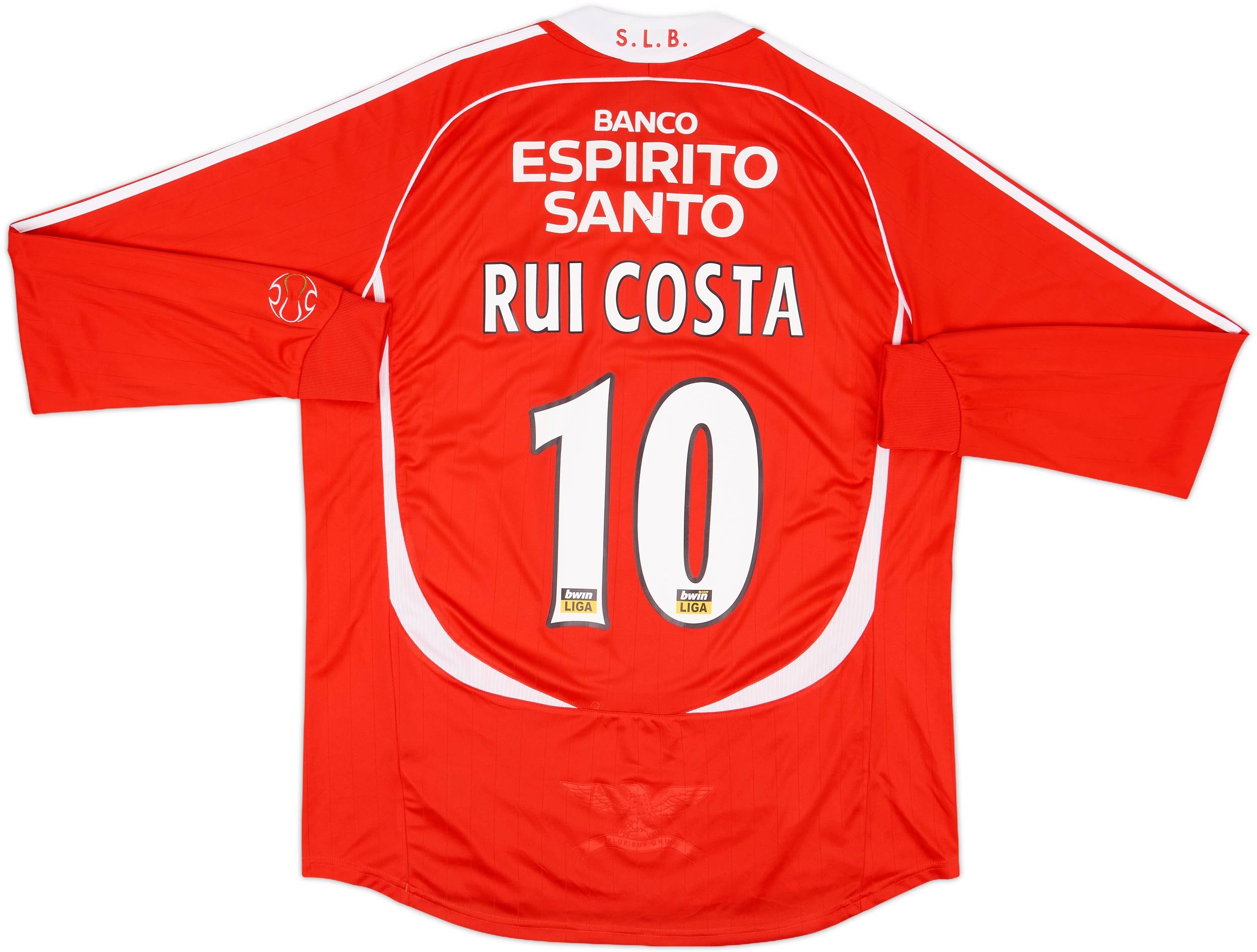 サッカーユニフォーム SL Benfica W 2006-07 Benfica Home L/S Shirt Rui Costa #10 - 6/10 - (XL)