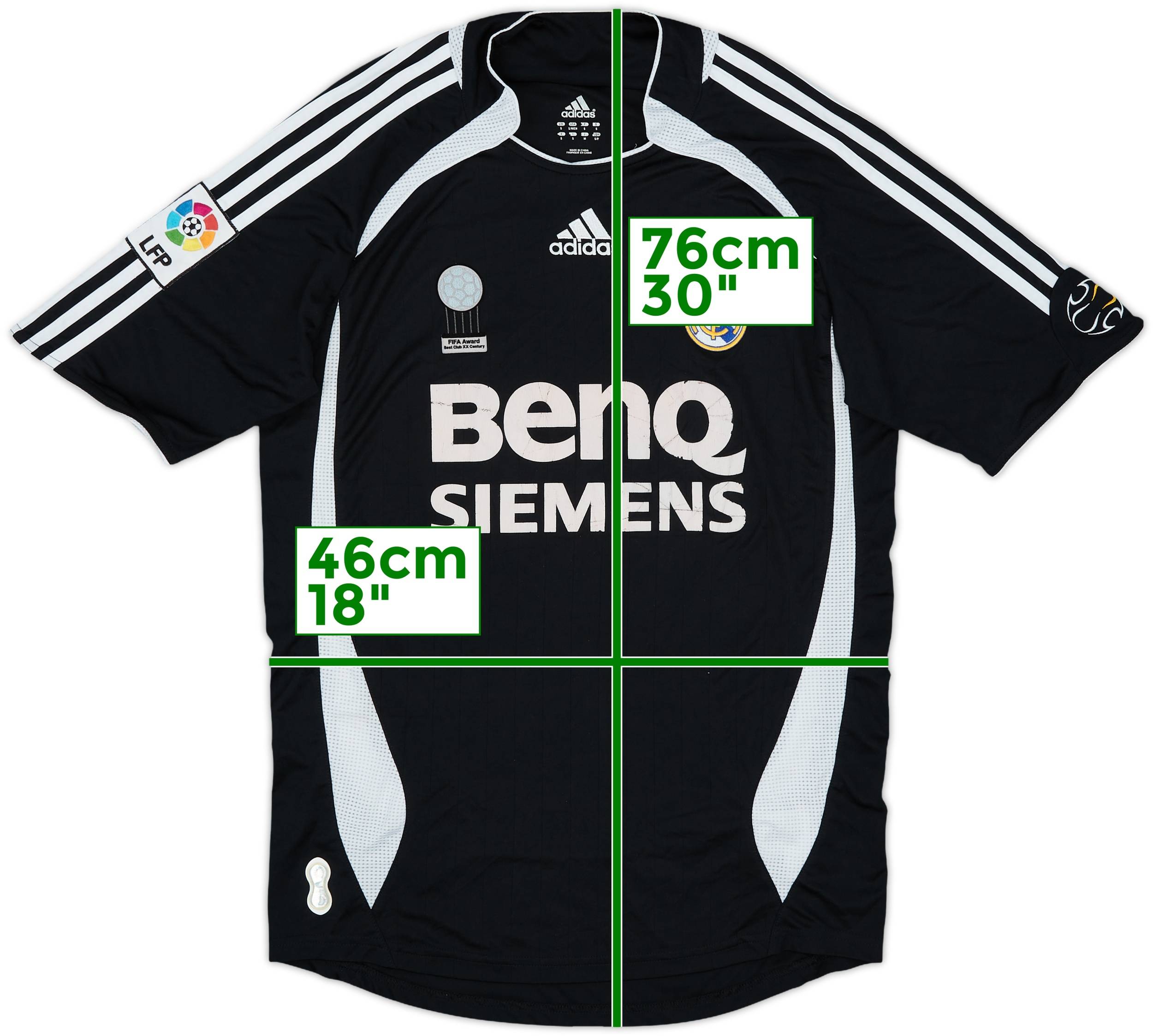Real Madrid ロナウド R9アウェイシャツ 黒 adidas 2006-07 Real Madrid Away Shirt Ronaldo #9 - 6/10 - (XL)