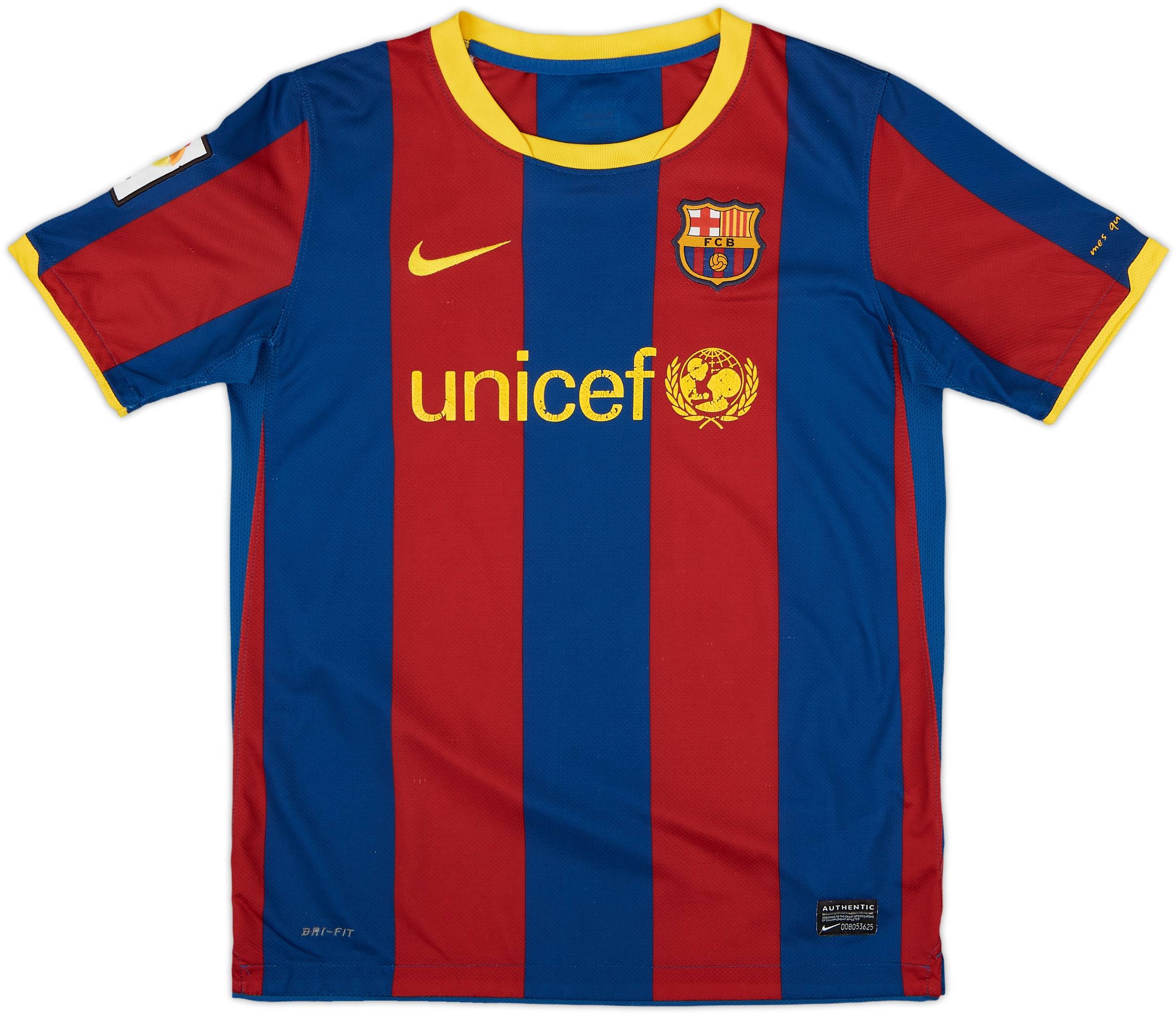 2010-11 Barcelona Home Shirt - 7/10 - (L.Boys)