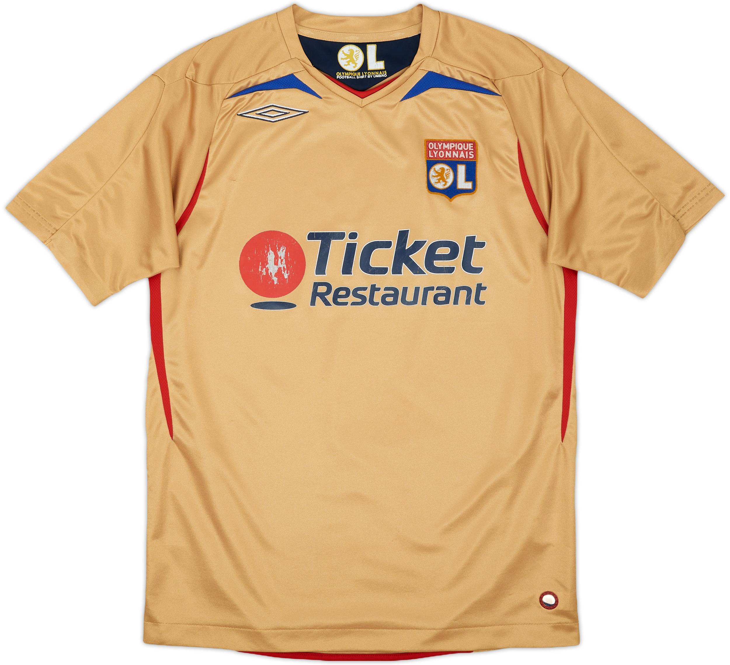 2007-8オリンピック・リヨン　アウェイユニフォーム 2007-08 Lyon Away Shirt - 5/10 - (XL.Boys)