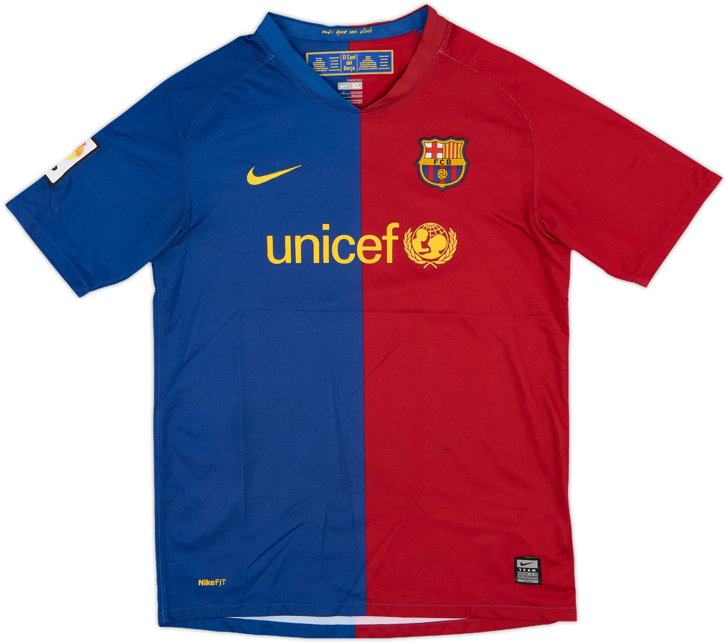 2009-10 Barcelona Home Shirt - 9/10 - (XL.Boys)