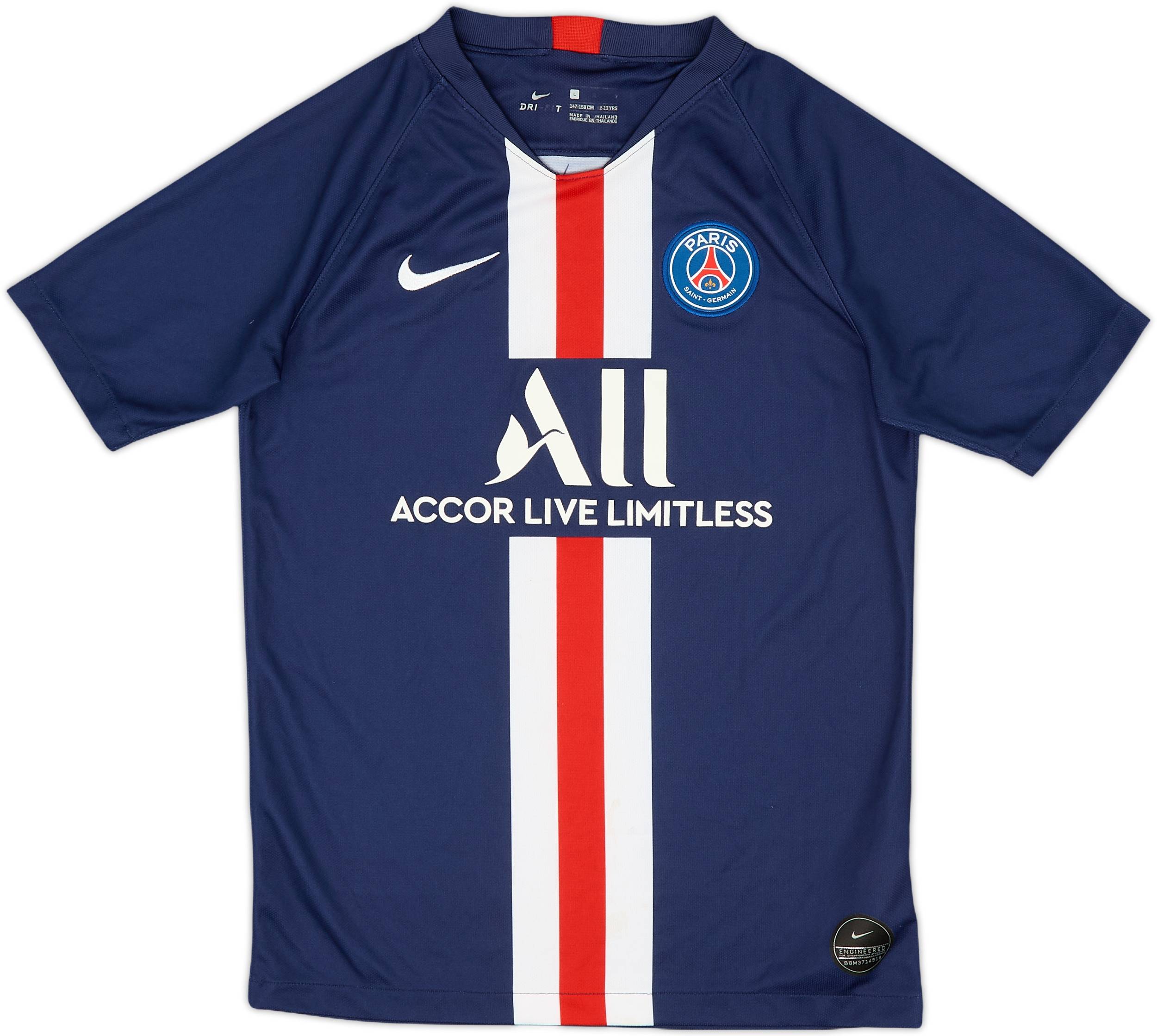 Paris Saint-Germain シャツ L 2019-20 Paris Saint-Germain Home Shirt - 6/10 - (L.Boys)