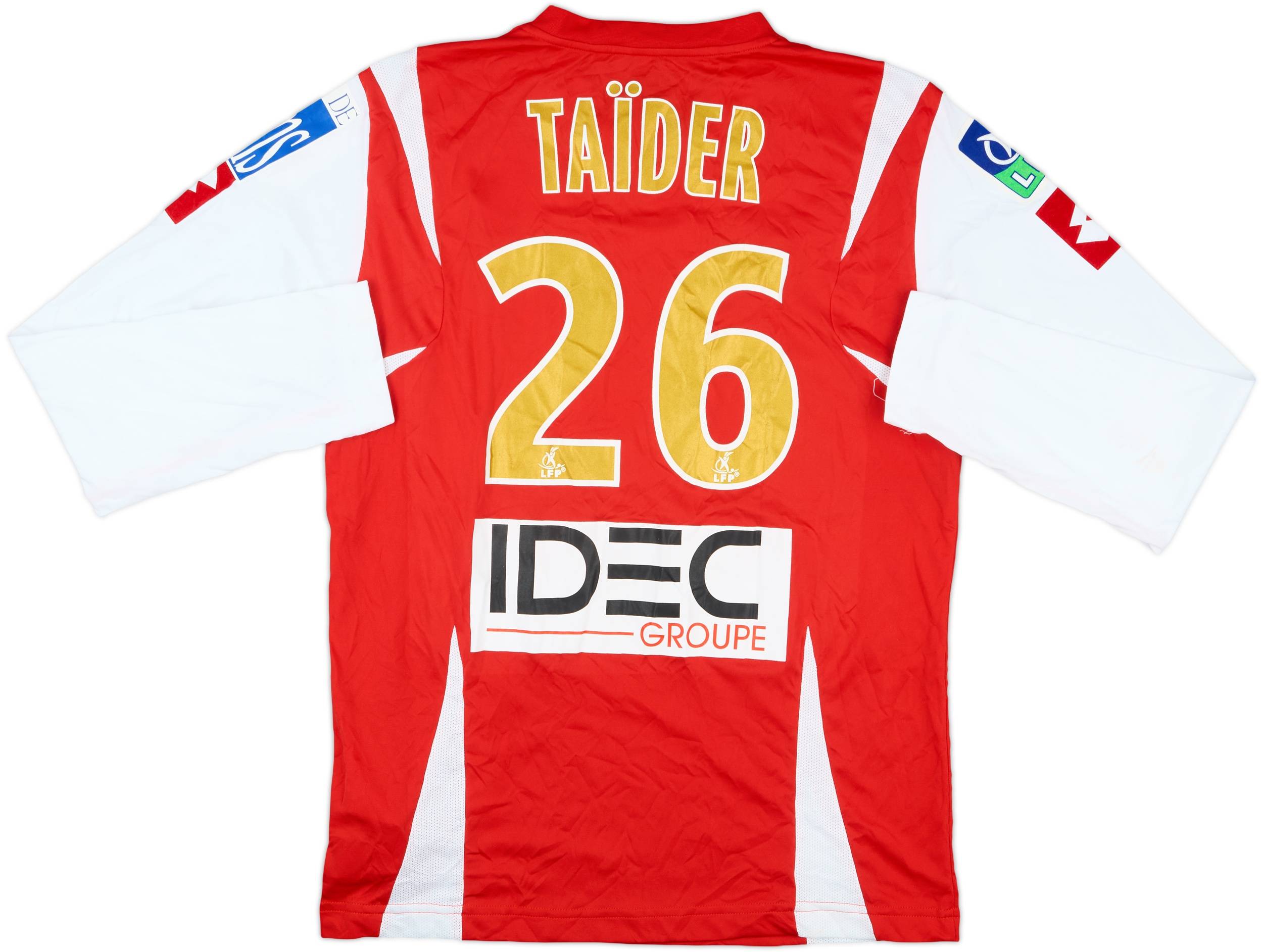 2007-08 Stade De Reims Match Issue Home L/S Shirt Taider #26