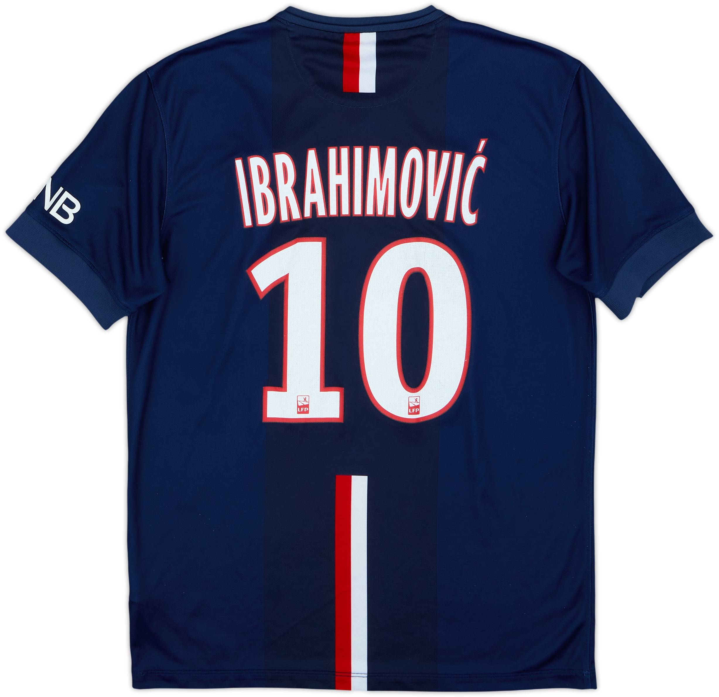 2014-15 Paris Saint-Germain Home Shirt Ibrahimovic #11 - 6/10 - (M)