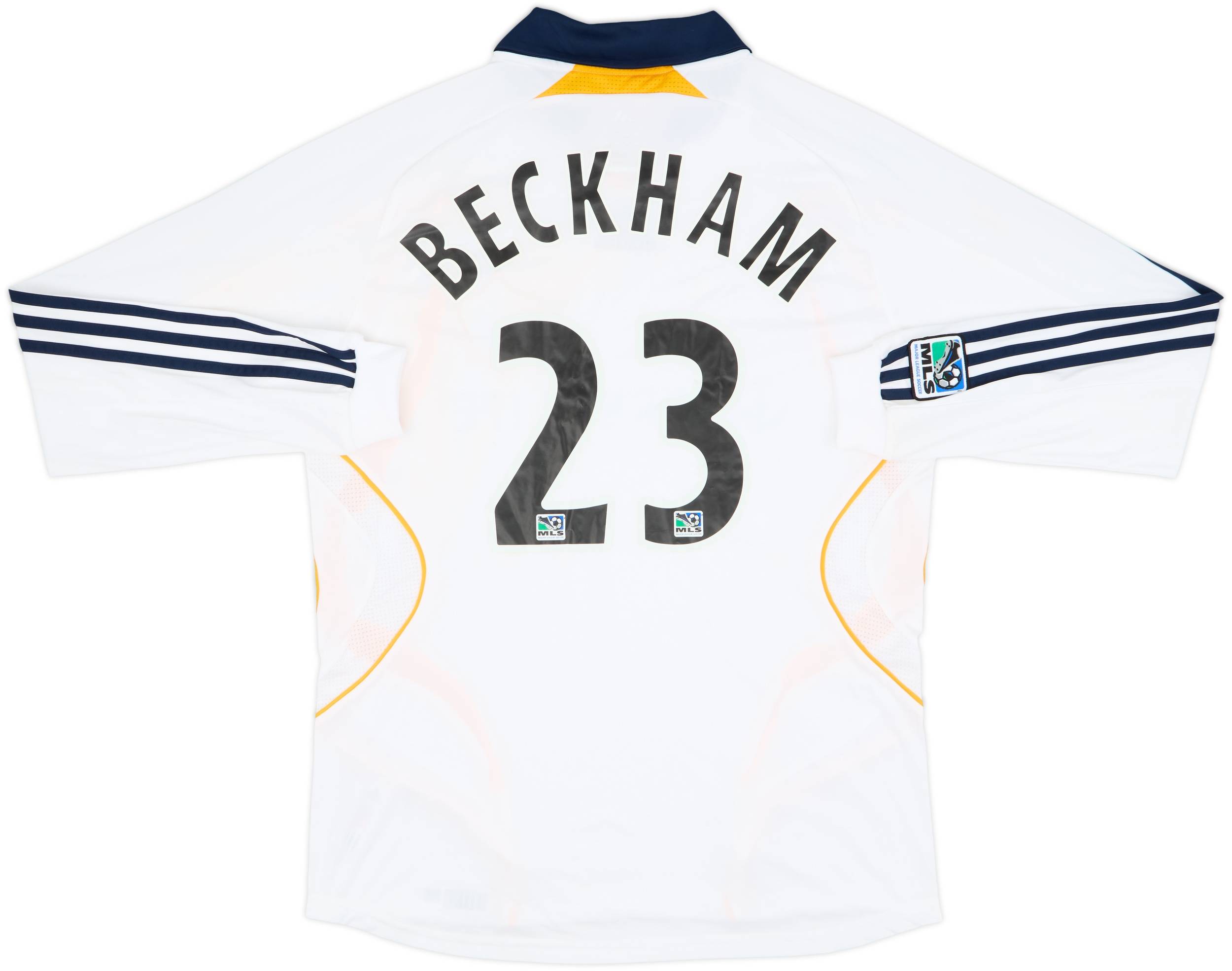 2007-08 LA Galaxy Home L/S Shirt Beckham #23 - 8/10 - (M)