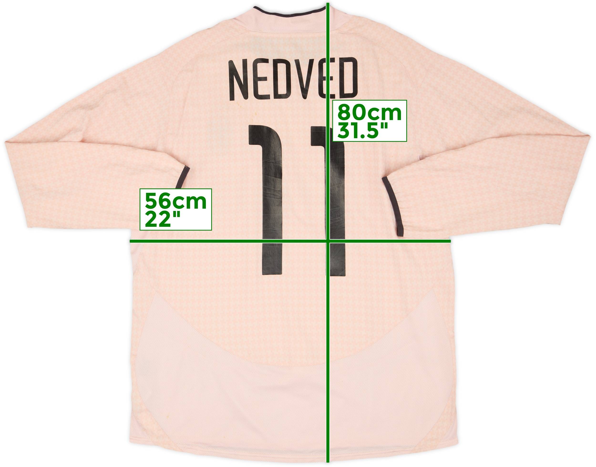 2003-04 Juventus Away L/S Shirt Nedved #11 - 8/10 - (XL)