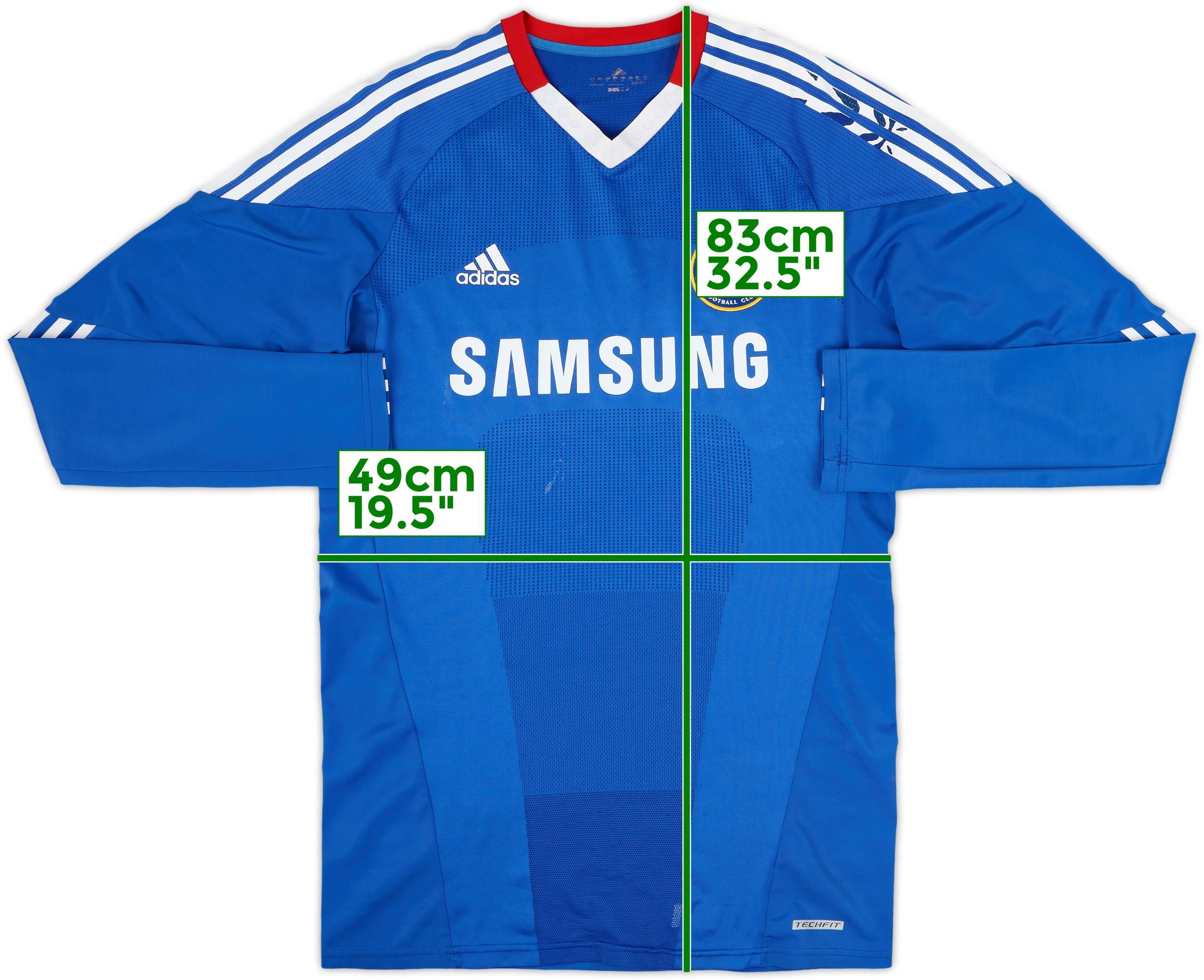 2010-11 Chelsea Player Issue TechFit Home L/S Shirt - 5/10 - (M)