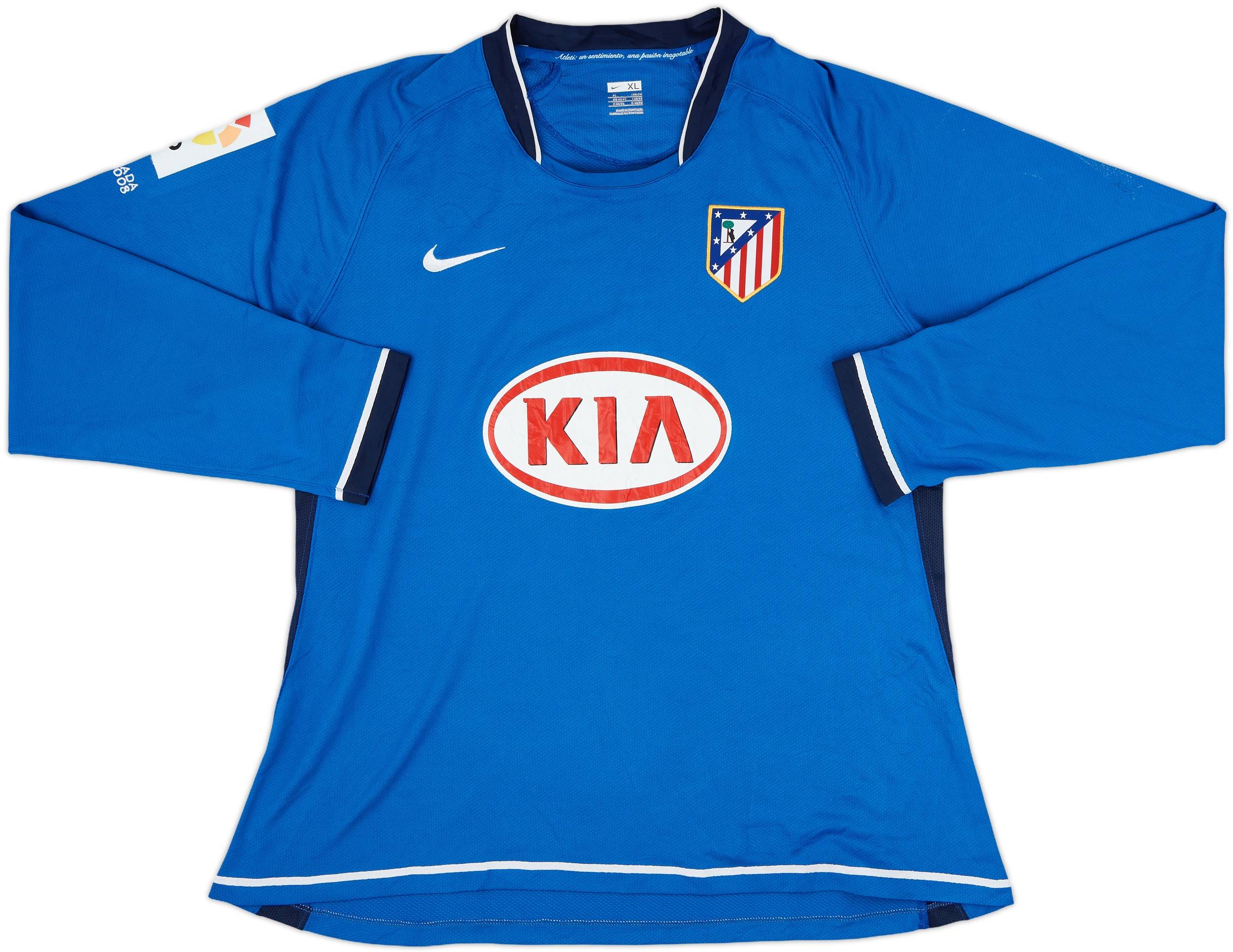 2007-08 Atletico Madrid Player Issue Away L/S Shirt - 6/10 - (XL)