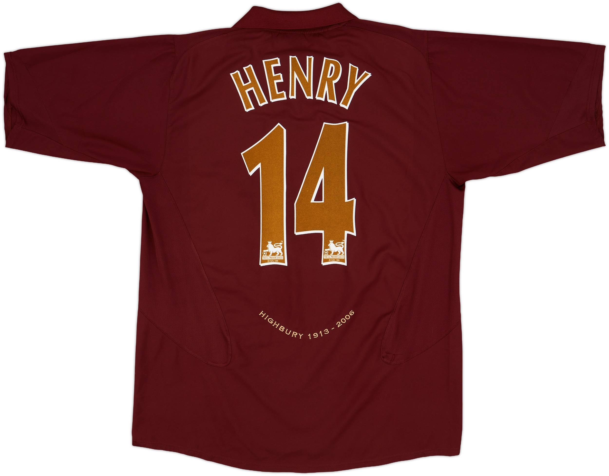 2005-06 Arsenal Home Shirt Henry #14 - 8/10 - (XL)
