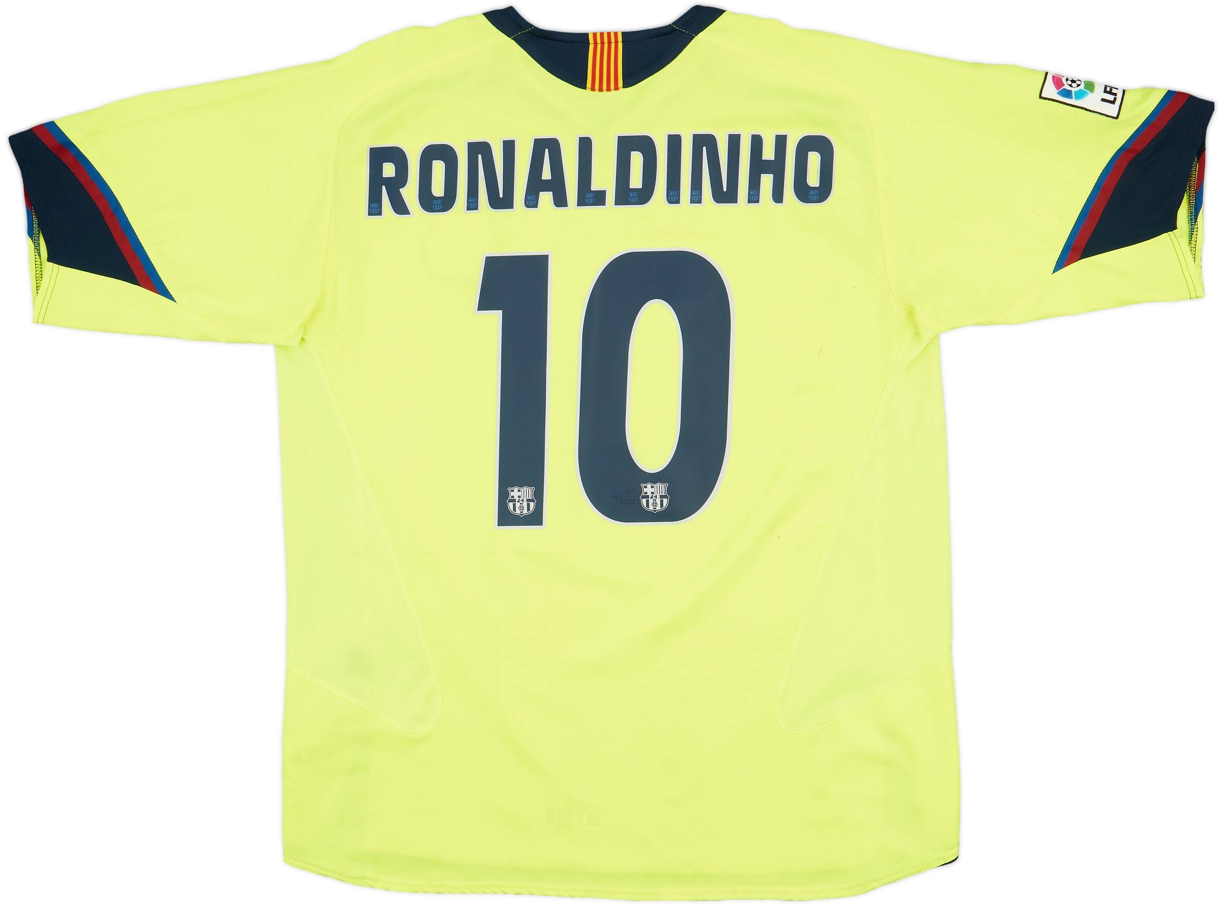 2005-06 Barcelona Away Shirt Ronaldinho #10 - 7/10 - (XL)