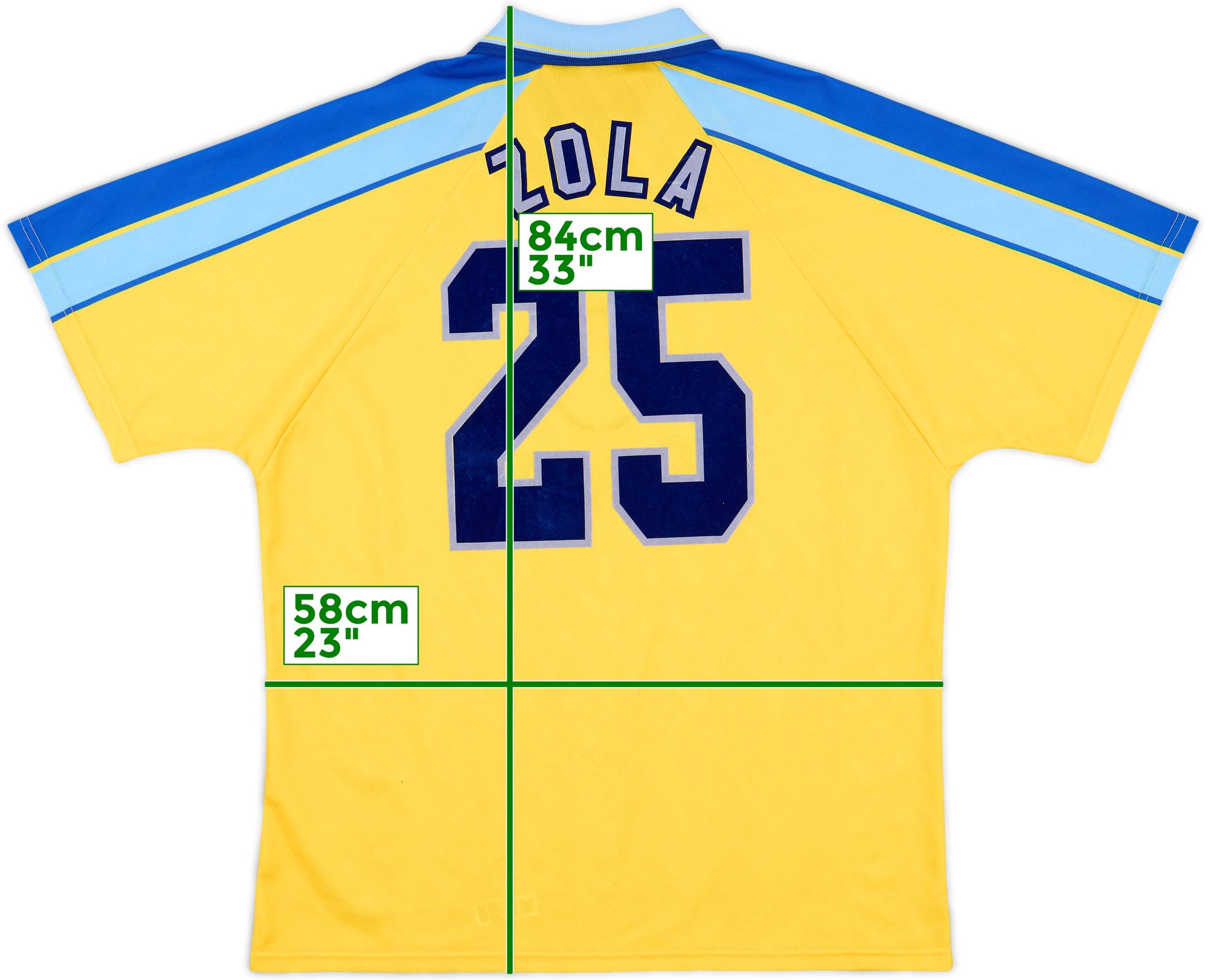 1996-97 Chelsea Away Shirt Zola #25 - 8/10 - (XL)