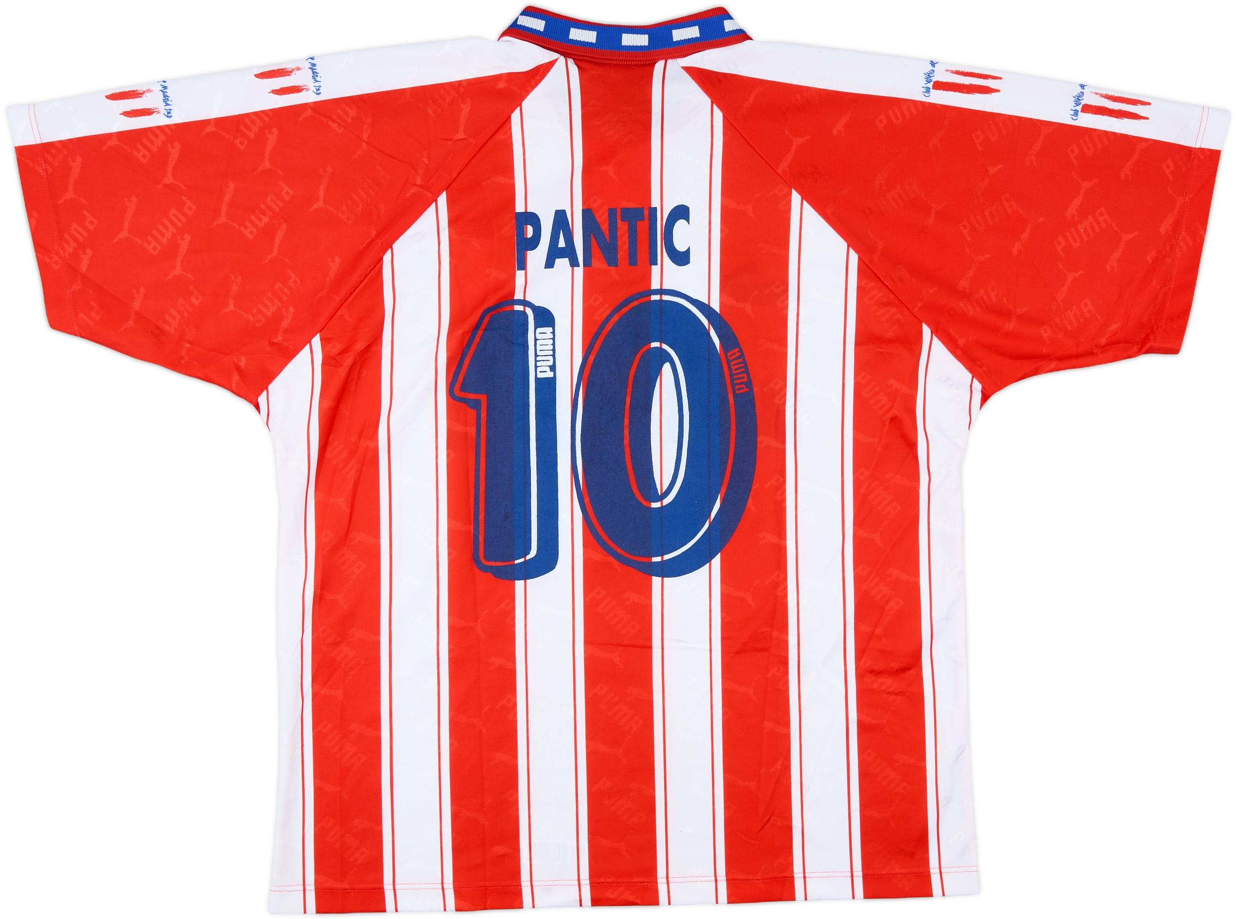 1995-96 Atletico Madrid Home Shirt Pantic #10 - 8/10 - (XL)