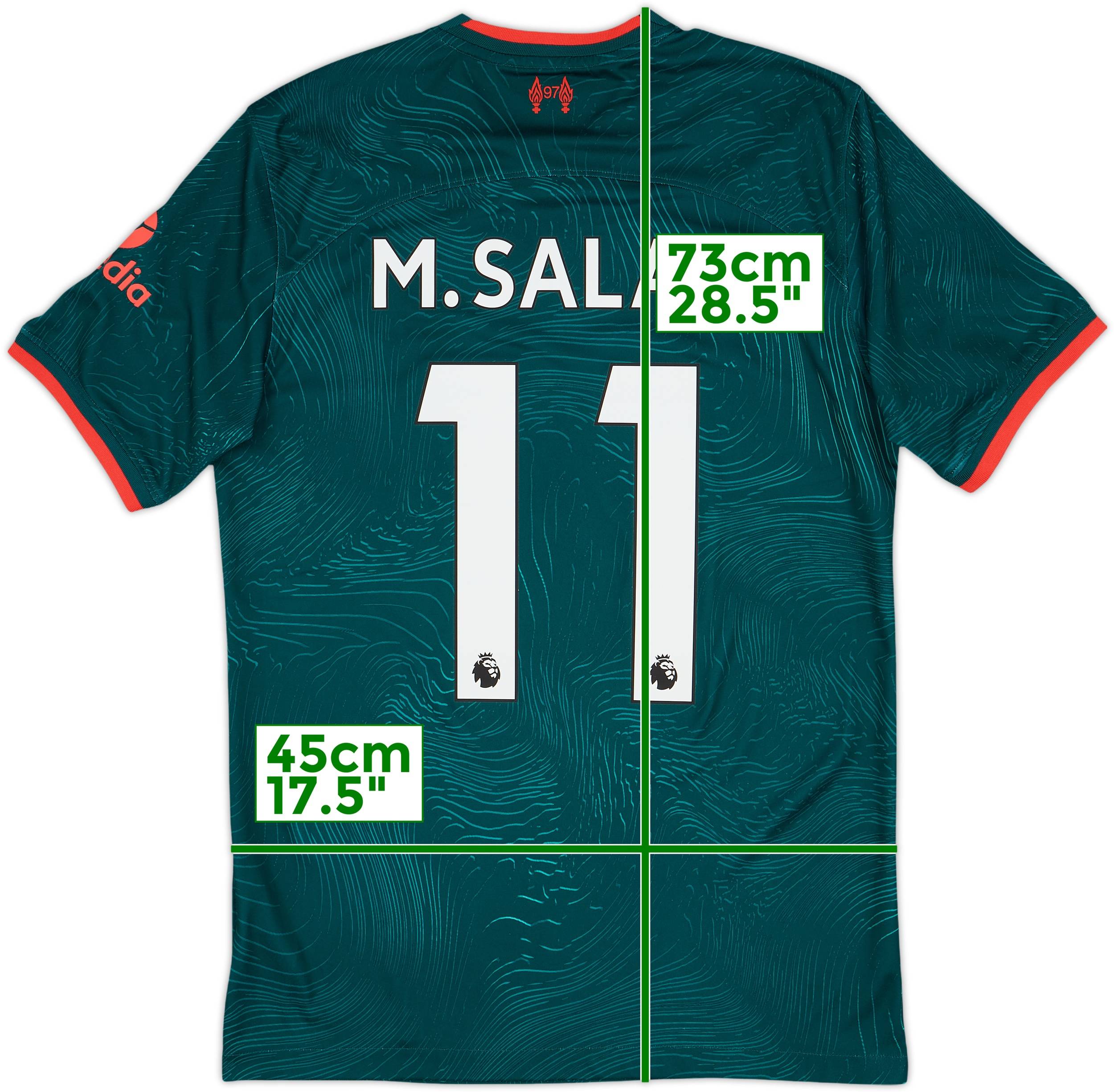 サイン入り　Liverpool M.SALAH 11 シャツ　サラー　アウェイ サイン入り Liverpool M.SALAH 11 シャツ サラー アウェイ