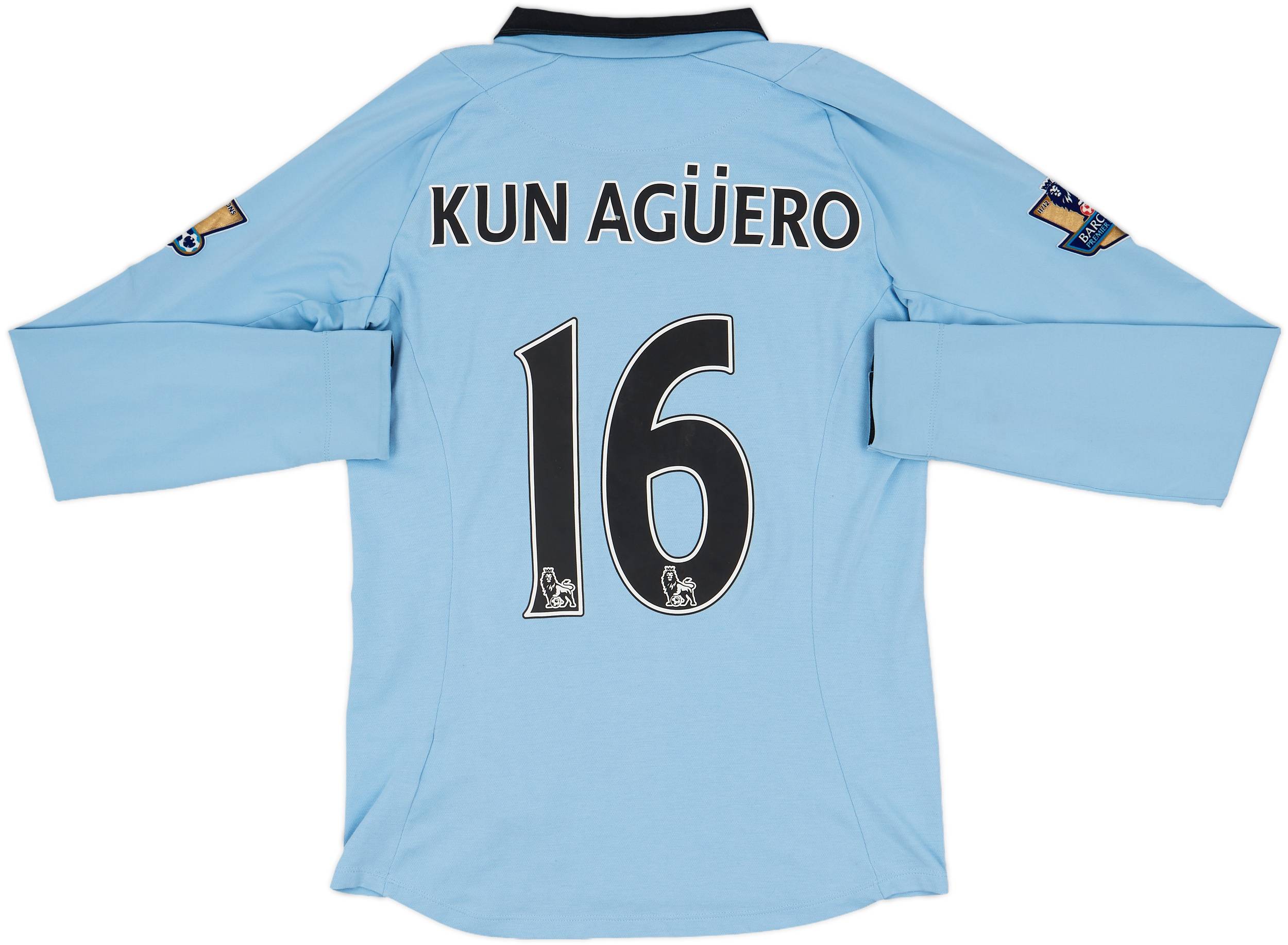 2012-13 Manchester City Home L/S Shirt Kun Aguero #16 - 5/10 - (S)