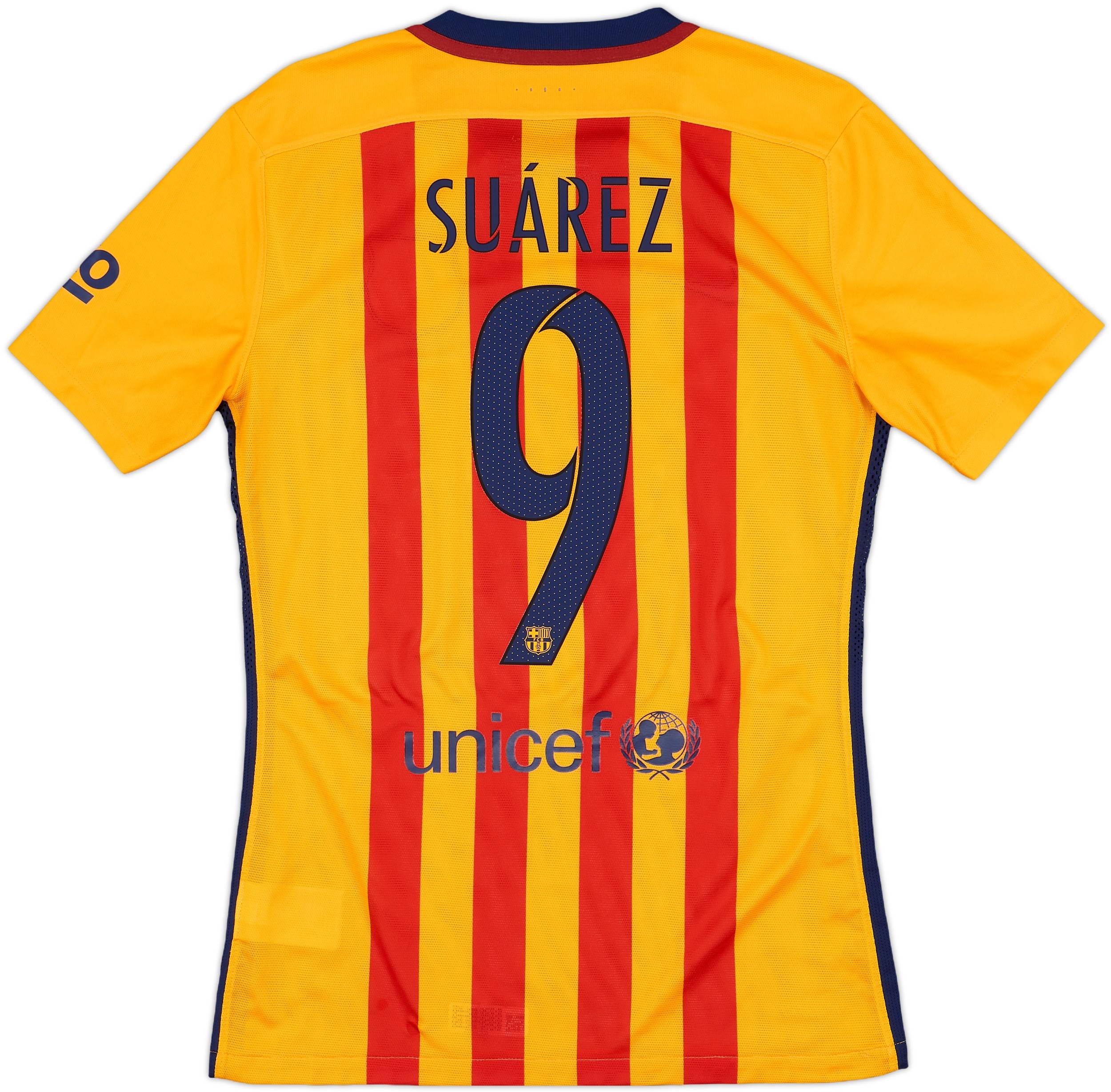 ※正規品　バルセロナ SUÁREZ 9番 シャツ 2016-17 Barcelona Away Shirt Suarez #9 - 9/10 - (M)