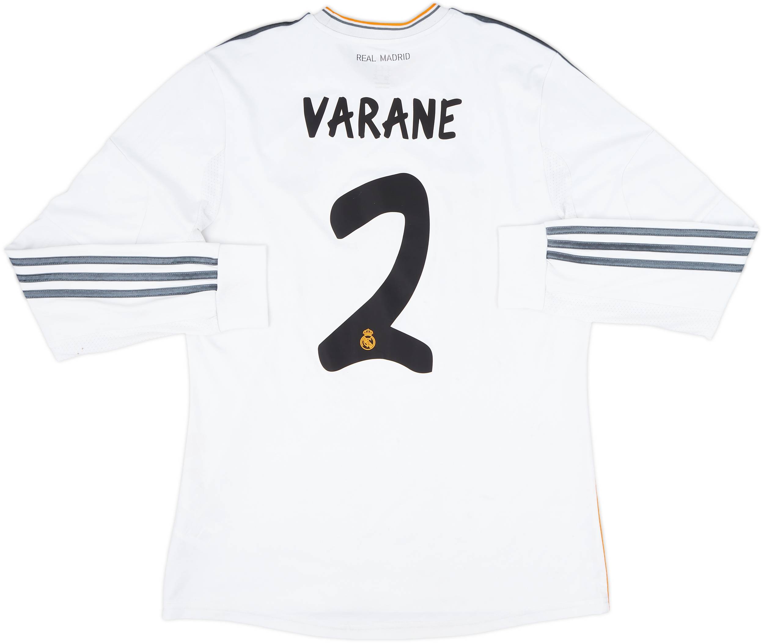 2013-14 Real Madrid Home L/S Shirt Varane #2 - 7/10 - (L)