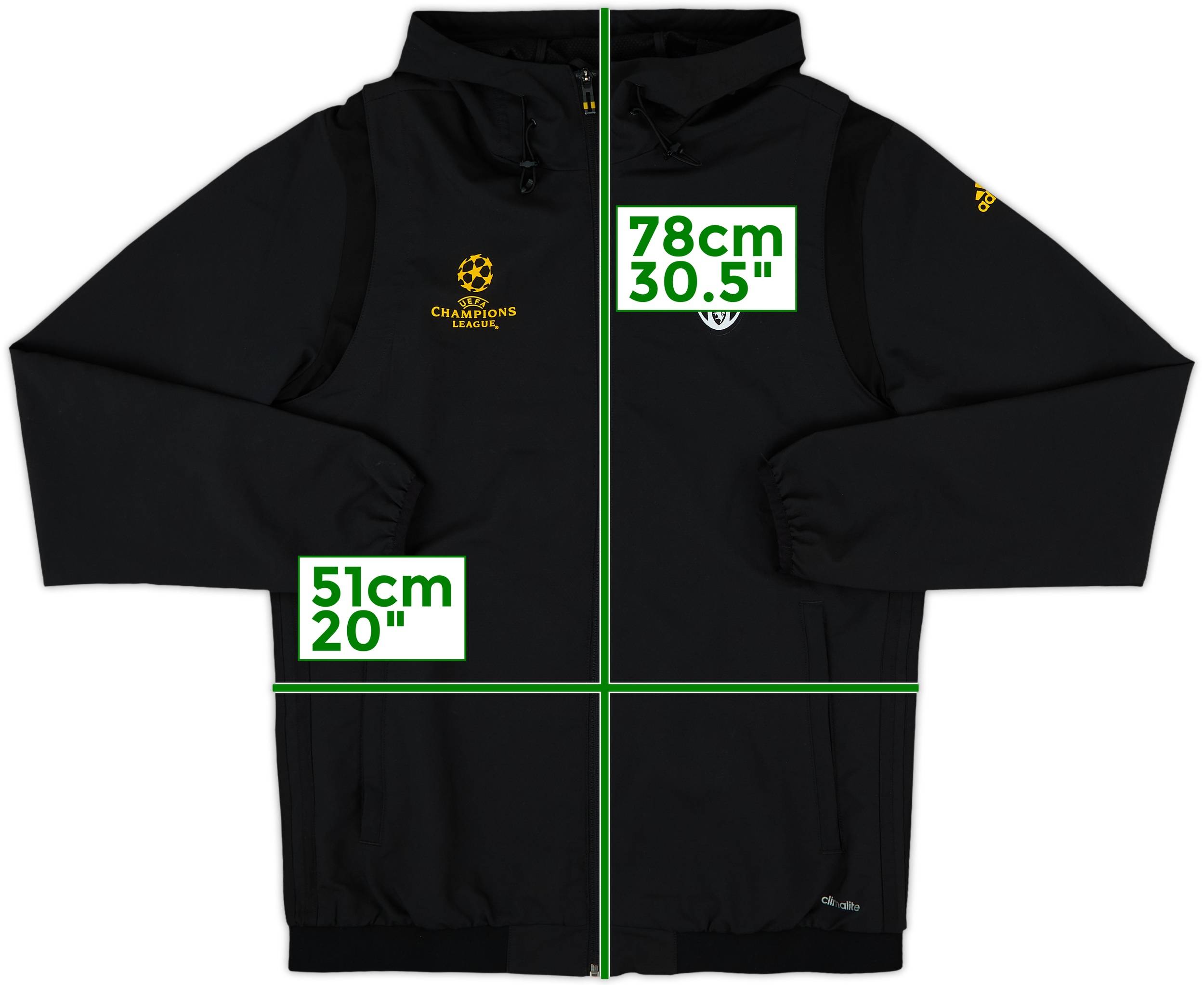 2016-17 Juventus adidas CL Hooded Track Jacket - 8/10 - (M)