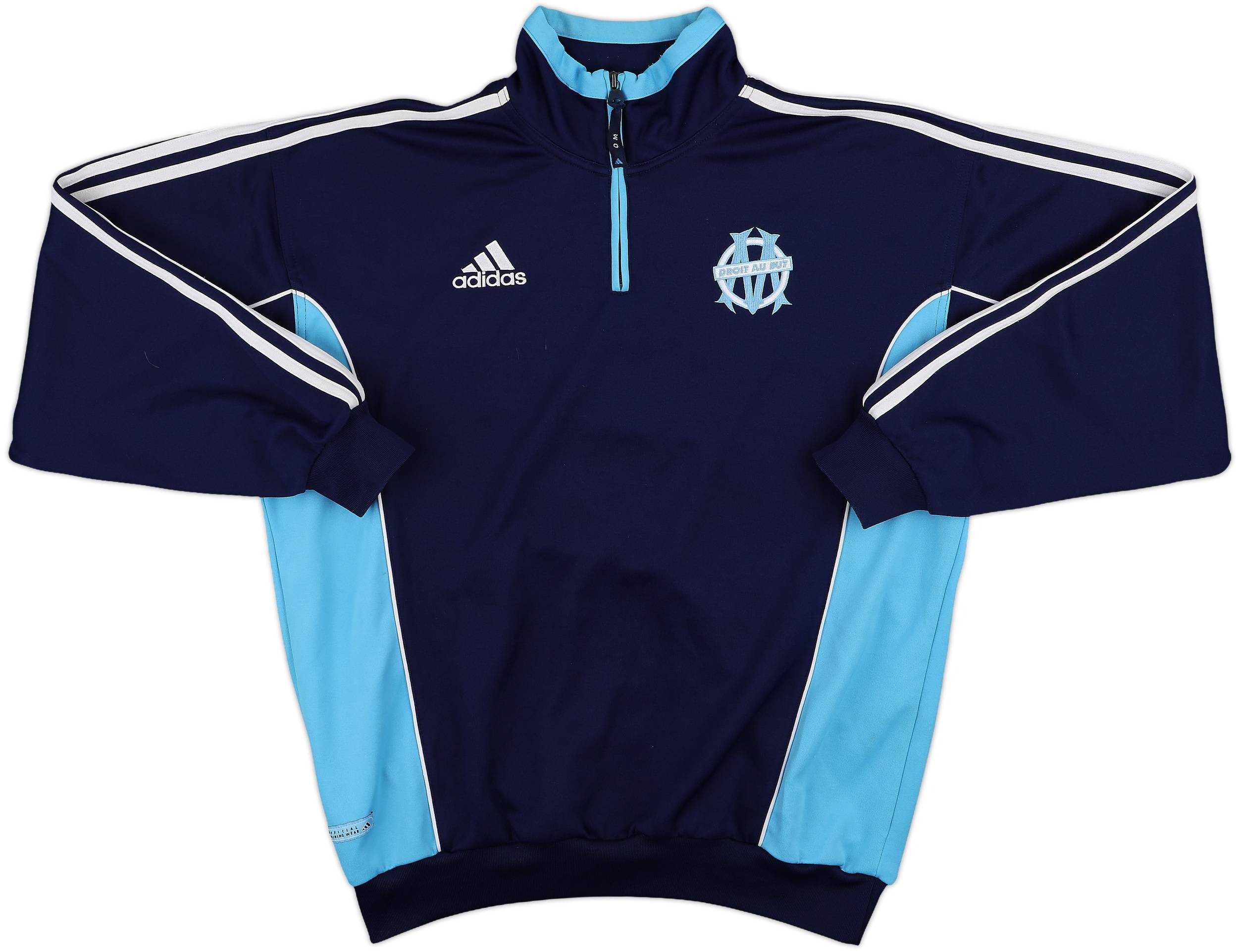1999-00 Olympique Marseille 1/4 Zip Drill Top - 8/10 - (M)