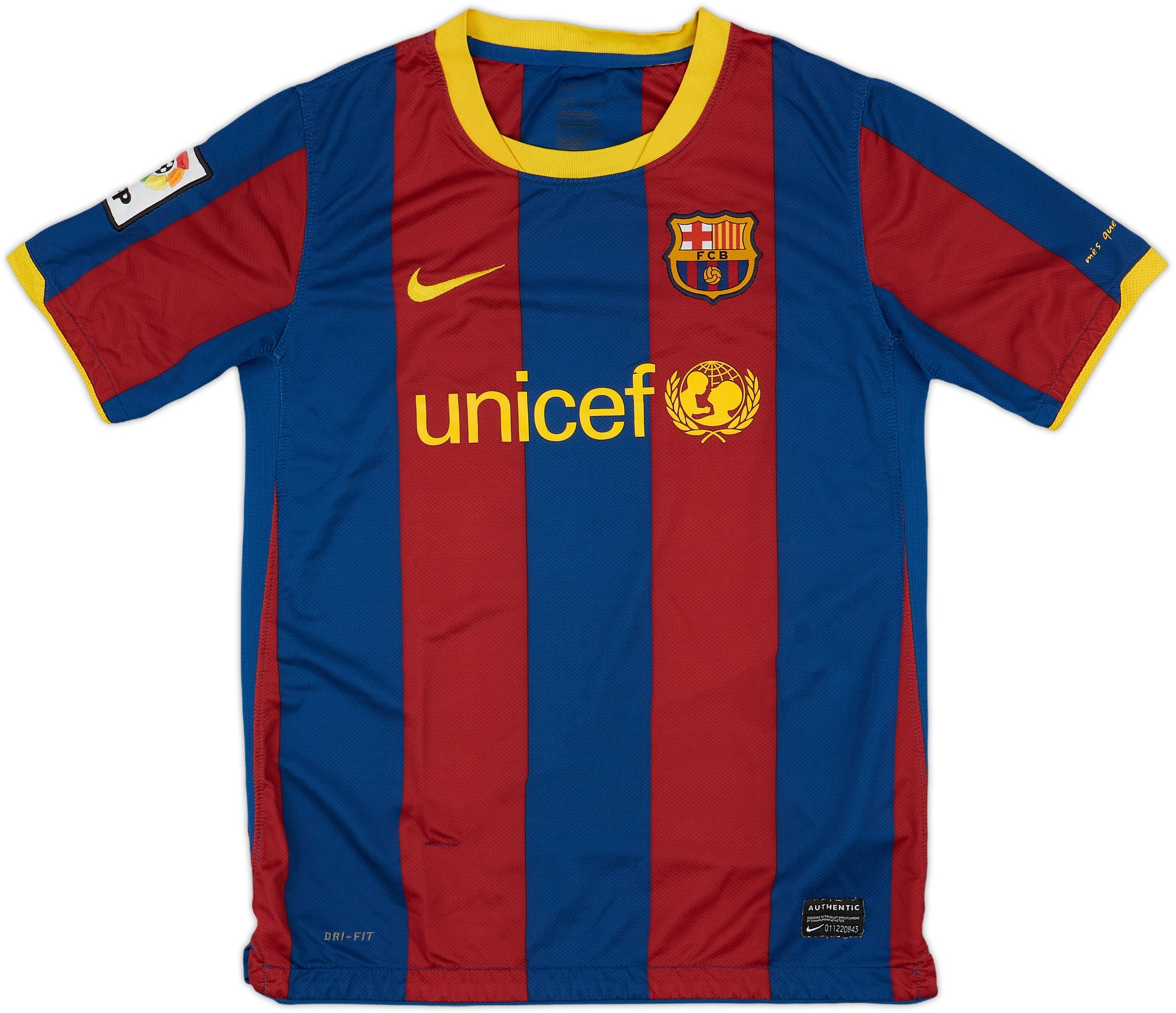 2010-11 Barcelona Home Shirt - 5/10 - (L.Boys)