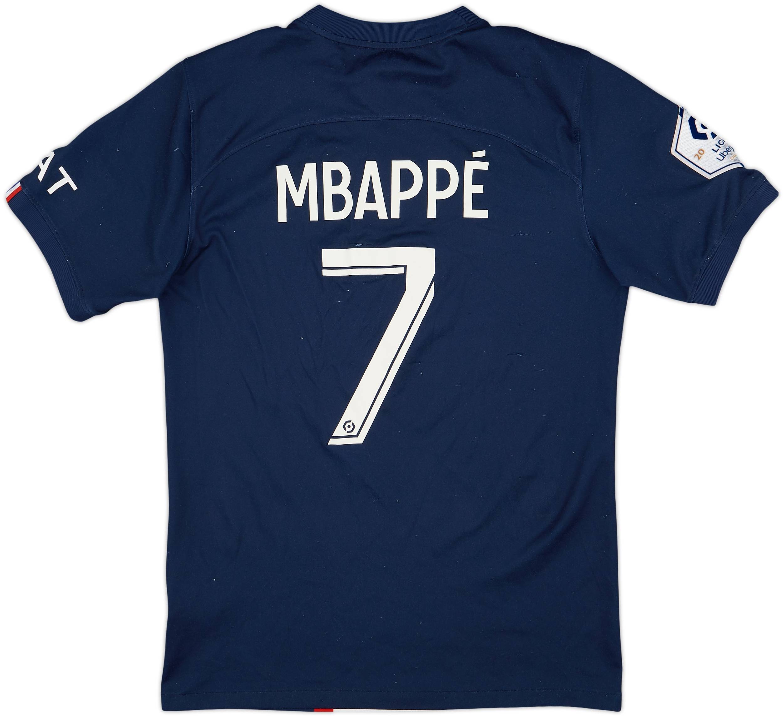 2022-23 Paris Saint-Germain Home Shirt Mbappe #7 - 7/10 - (S)