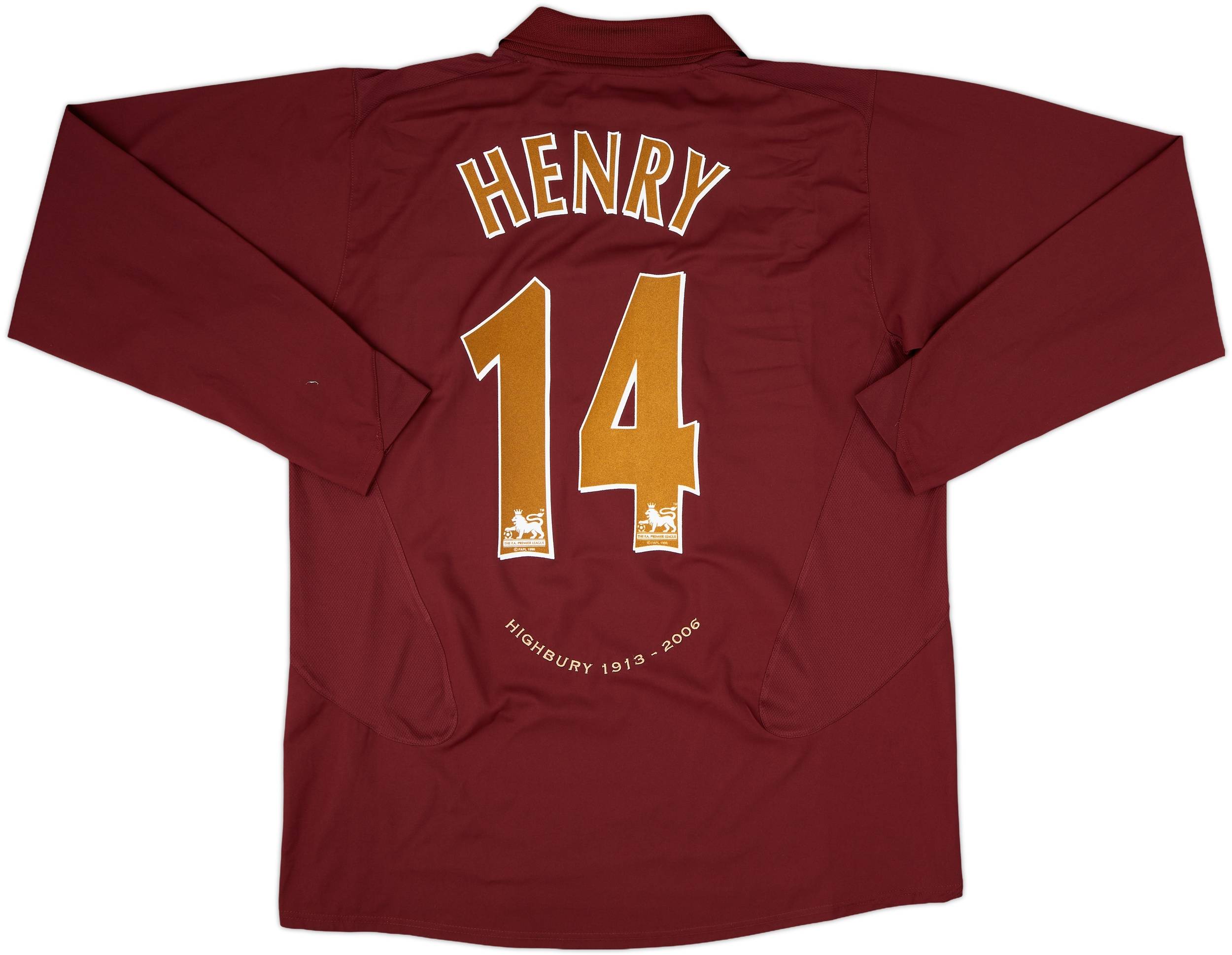 2005-06 Arsenal Home L/S Shirt Henry #14 - 8/10 - (XL)
