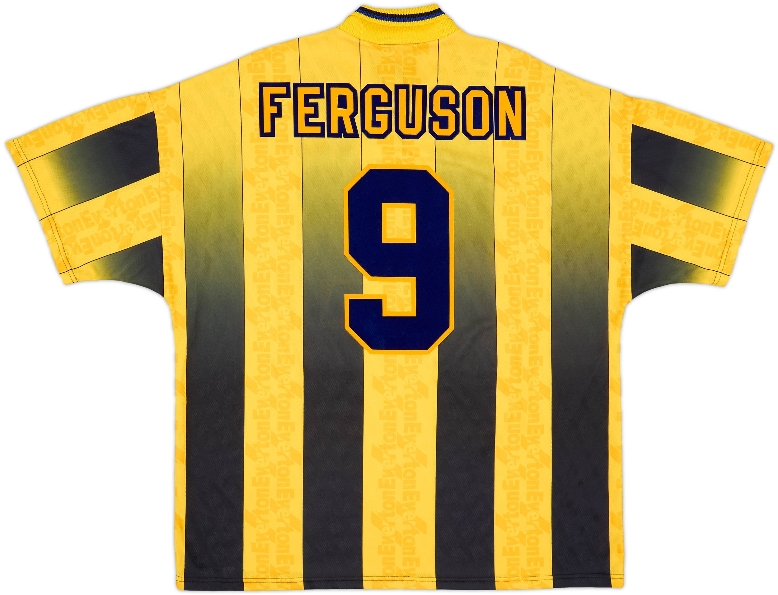 1996-98 Everton Away Shirt Ferguson #9 - 9/10 - (XXL)