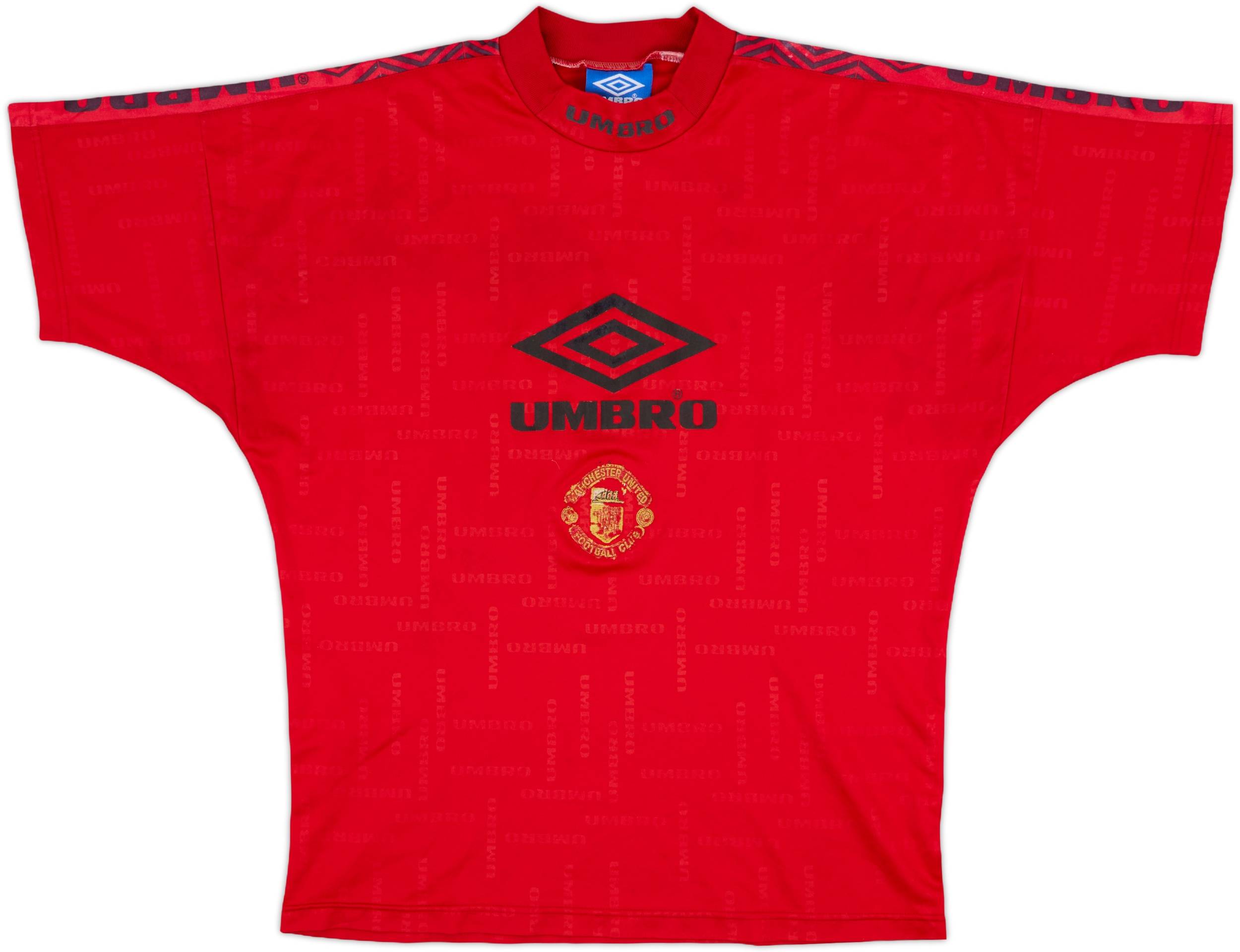 1996-98 Manchester United Umbro Training Shirt - 4/10 - (M)