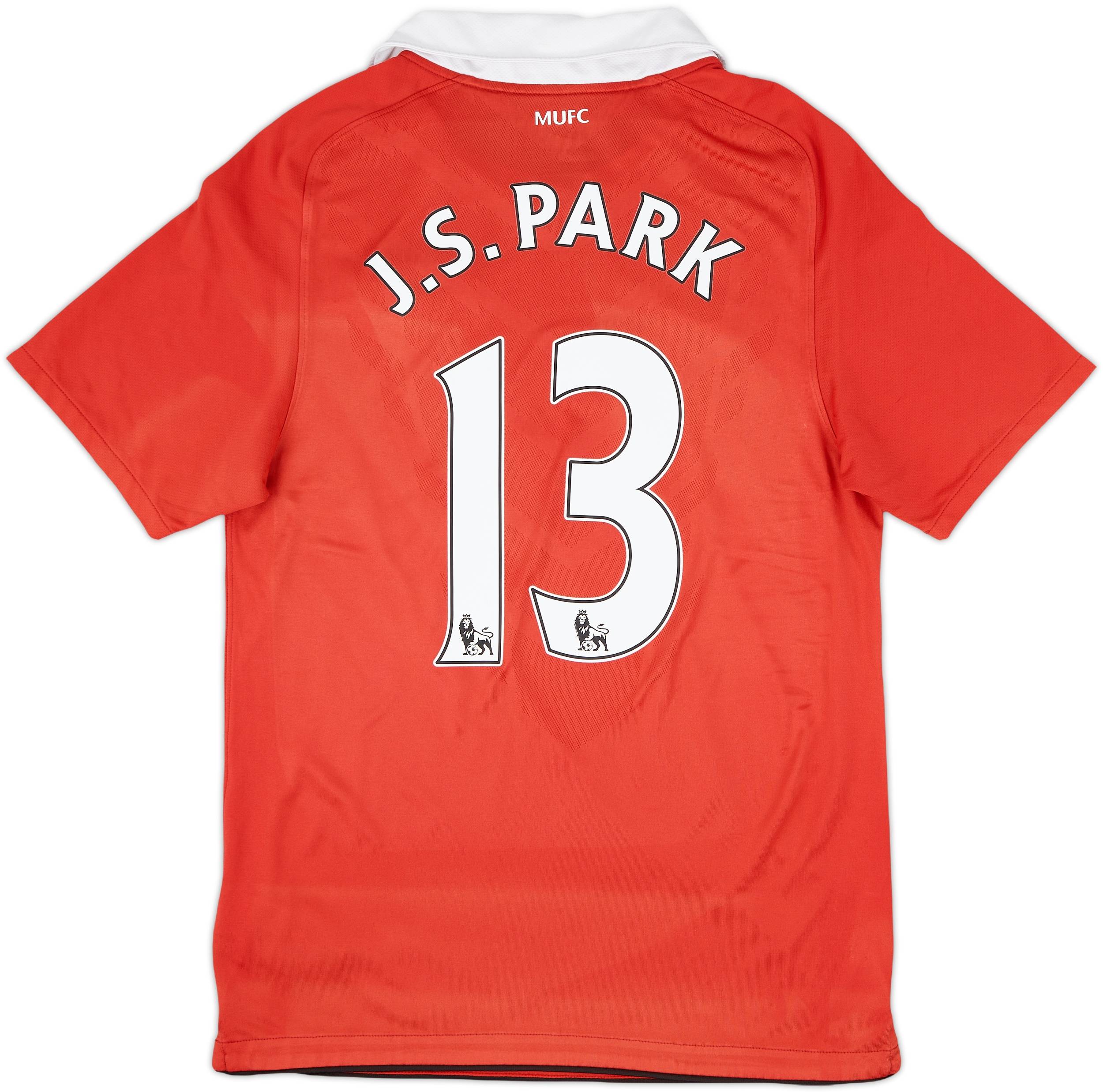 2010-11 Manchester United Home Shirt J.S. Park #13 - 6/10 - (S)