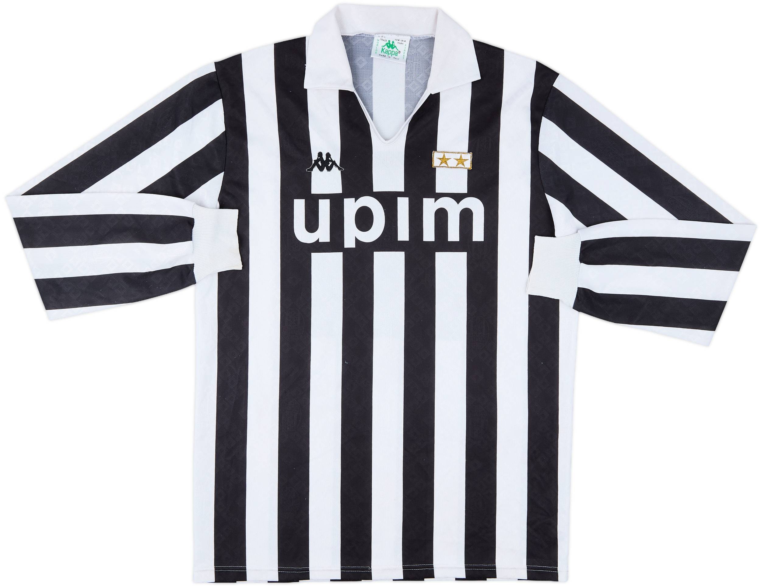 1989-90 Juventus Home L/S Shirt #7 - 5/10 - (XL)