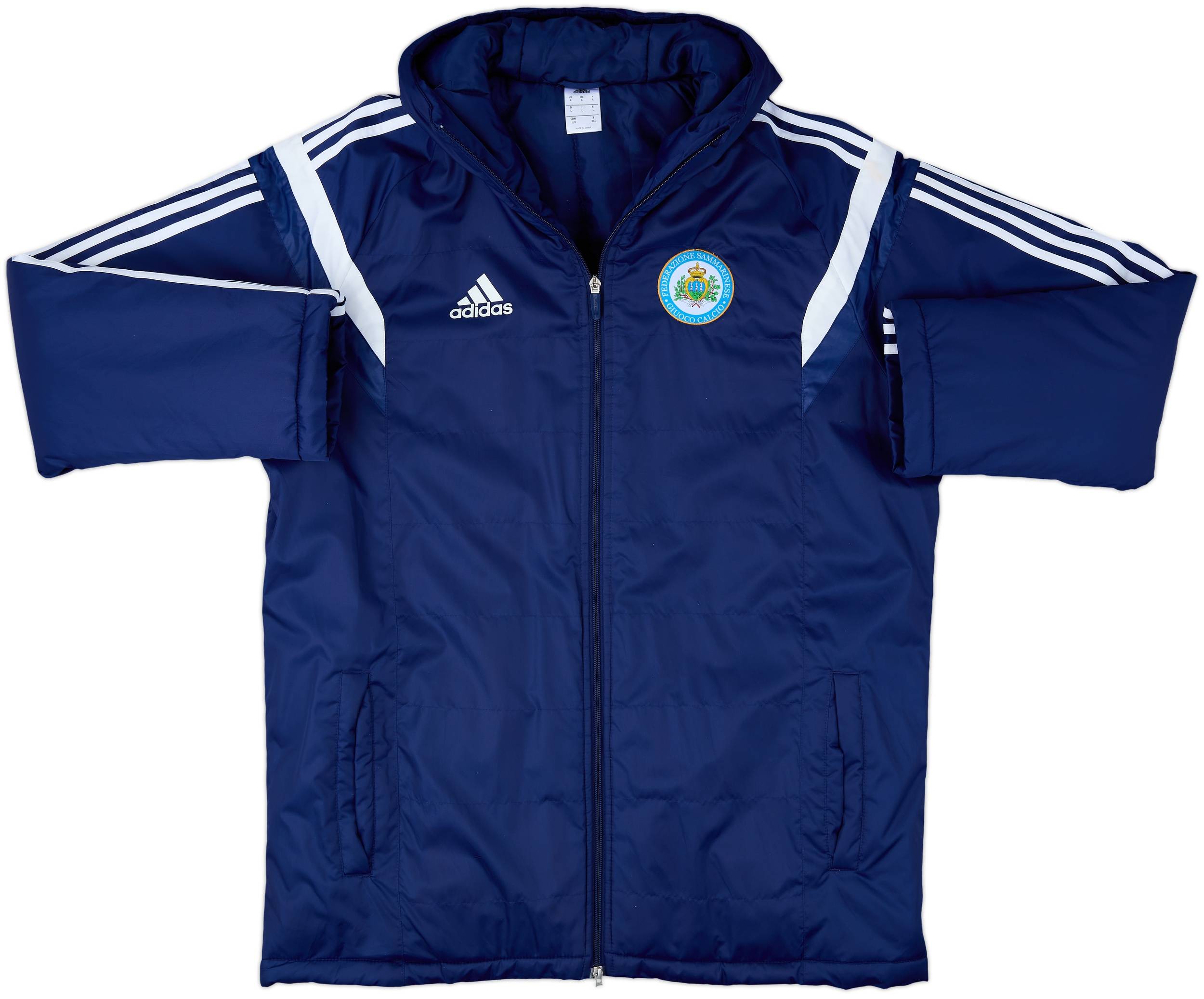 2014-15 San Marino adidas Hooded Padded Bench Coat - 10/10 - (L)