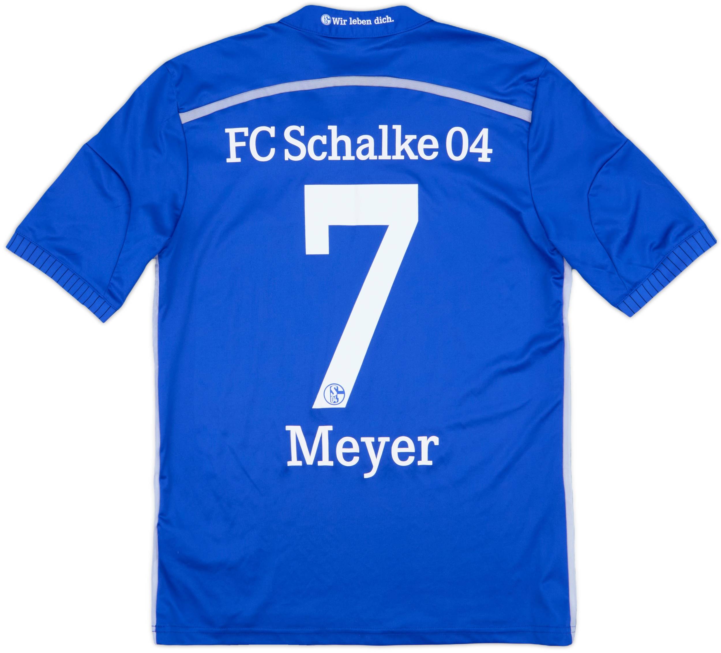 2014-16 Schalke Home Shirt Meyer #7 - 7/10 - (XL.Boys)