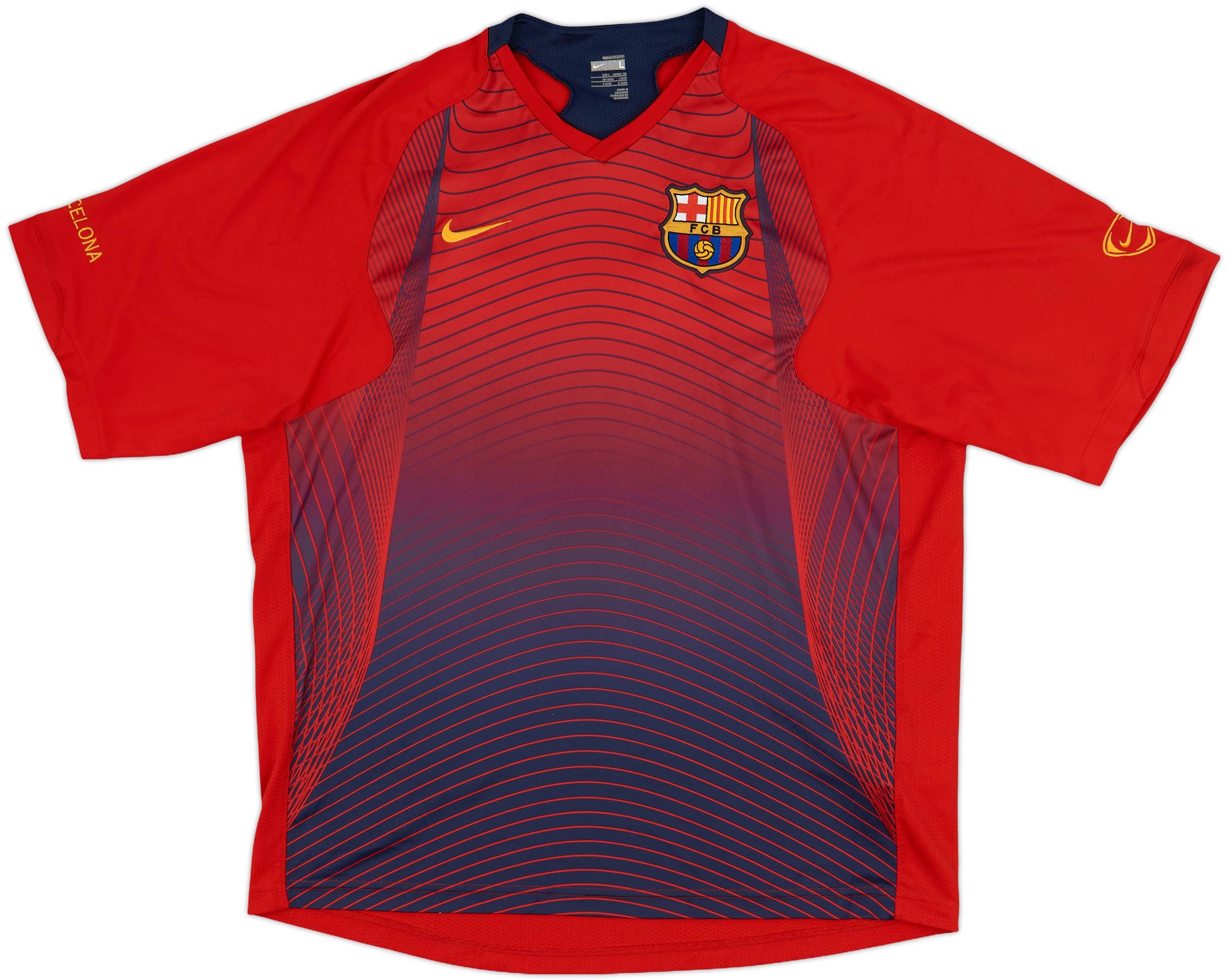 スーパーセール タイムセール 時間 Barcelona 2007-08 Nike (L) - 9/10 - Shirt Training ウェア
