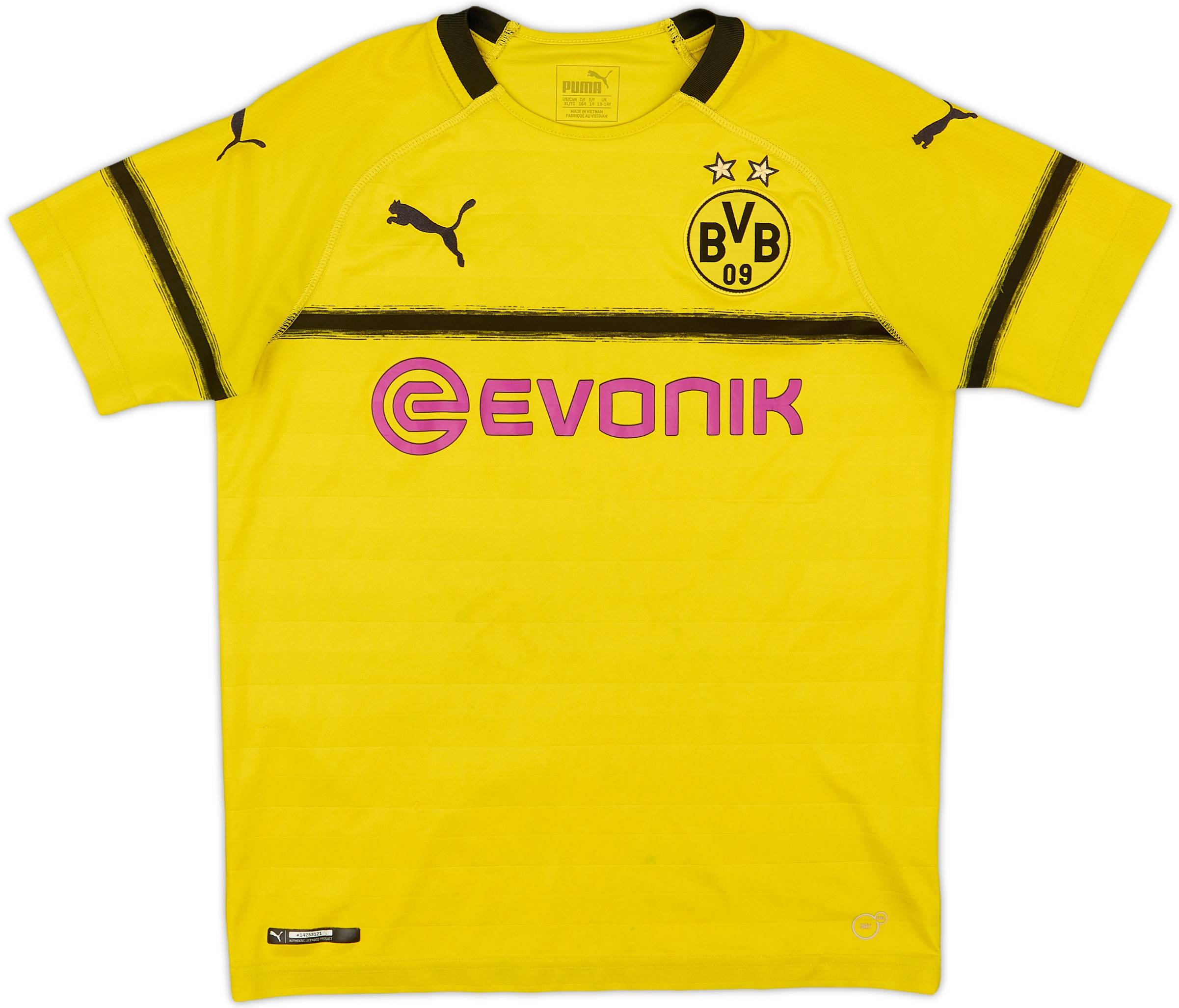 2018-19 Borussia Dortmund European Home Shirt - 4/10 - (L.Boys)