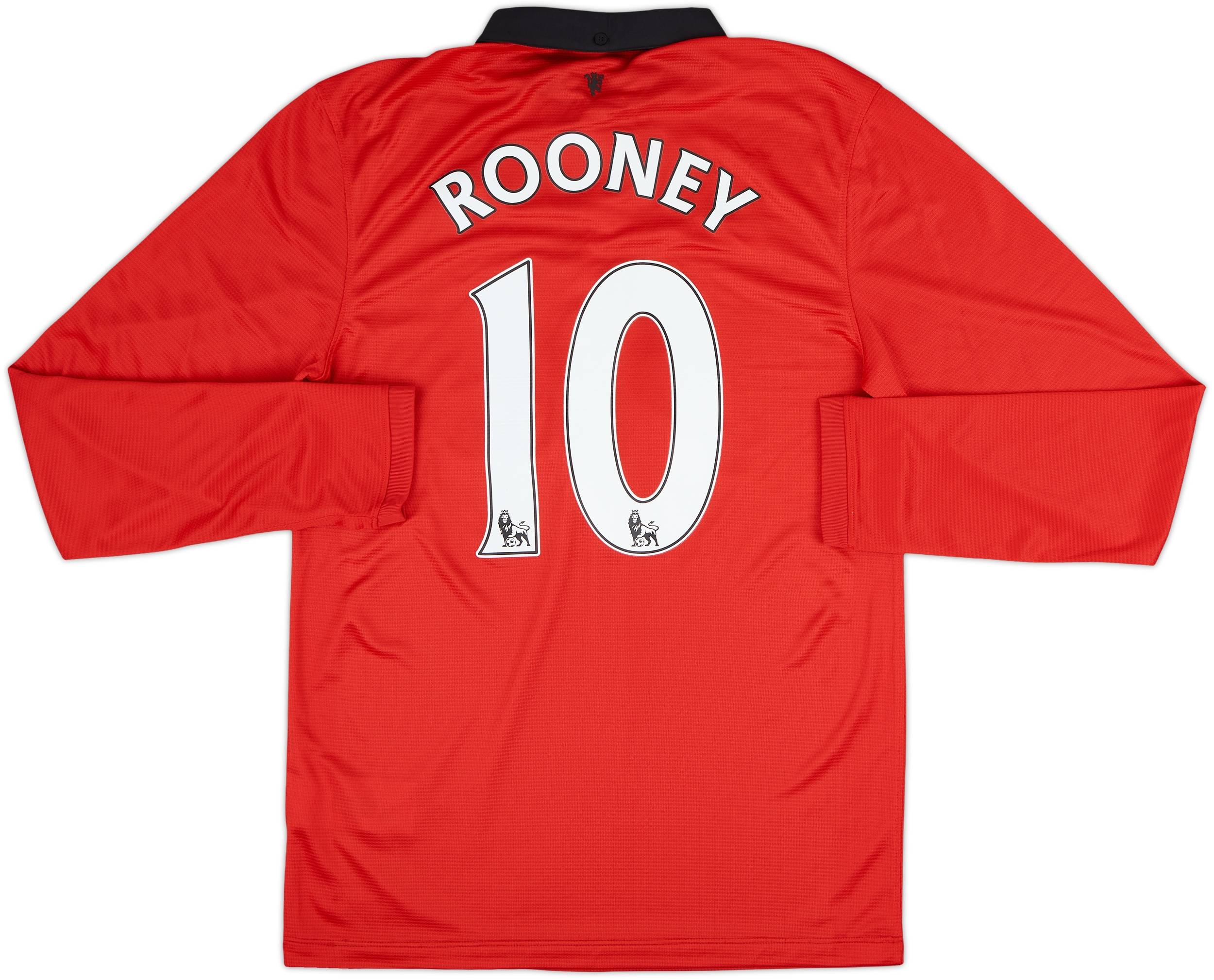 2013-14 Manchester United Home L/S Shirt Rooney #10 - 7/10 - (S)