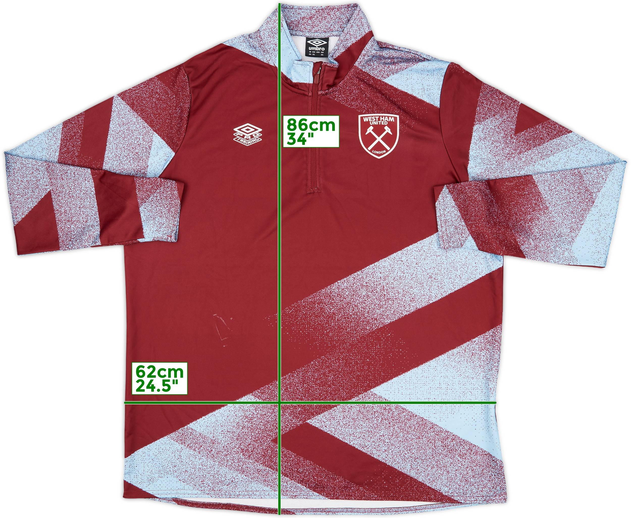 ウェア West Ham United drill top 2021-22 West Ham Umbro 1/4 Zip Drill Top - 7/10 - (M)