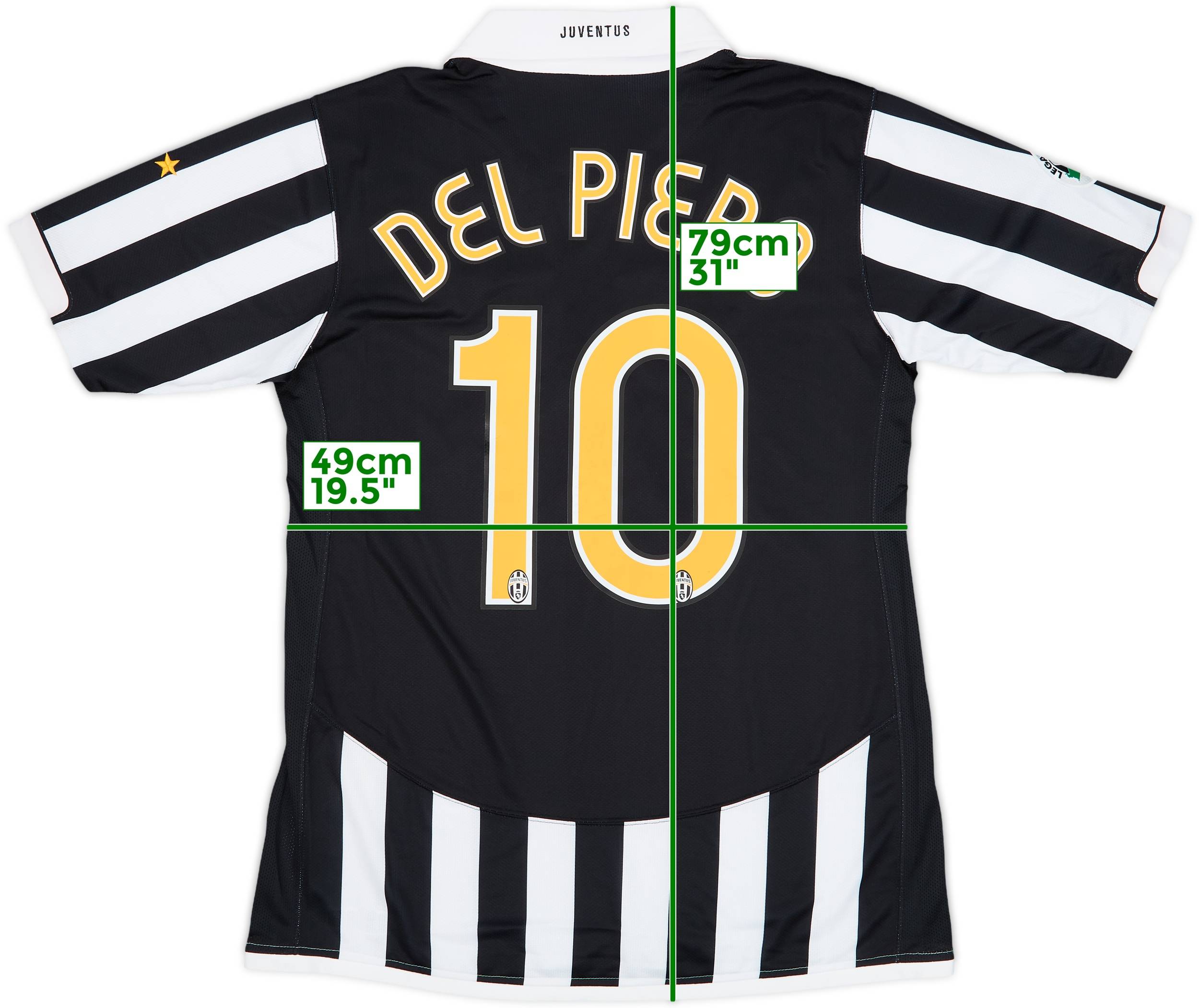 難ありJUVENTUS DEL PIERO 10 ユニフォーム 2010-11 Juventus Home Shirt Del Piero #10 - 8/10 - (M)