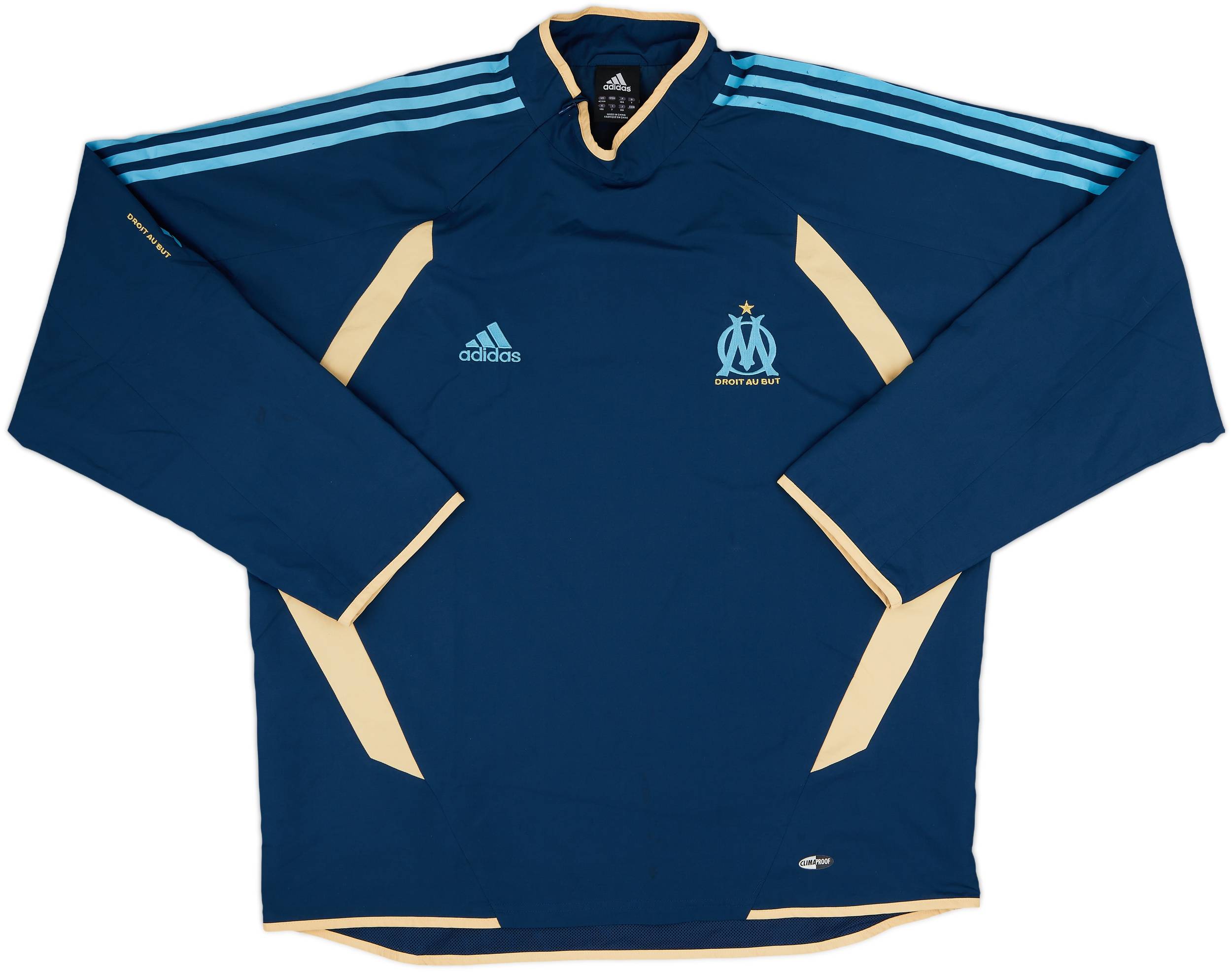 2005-06 Olympique Marseille adidas 1/4 Zip Drill Top - 9/10 - (L)