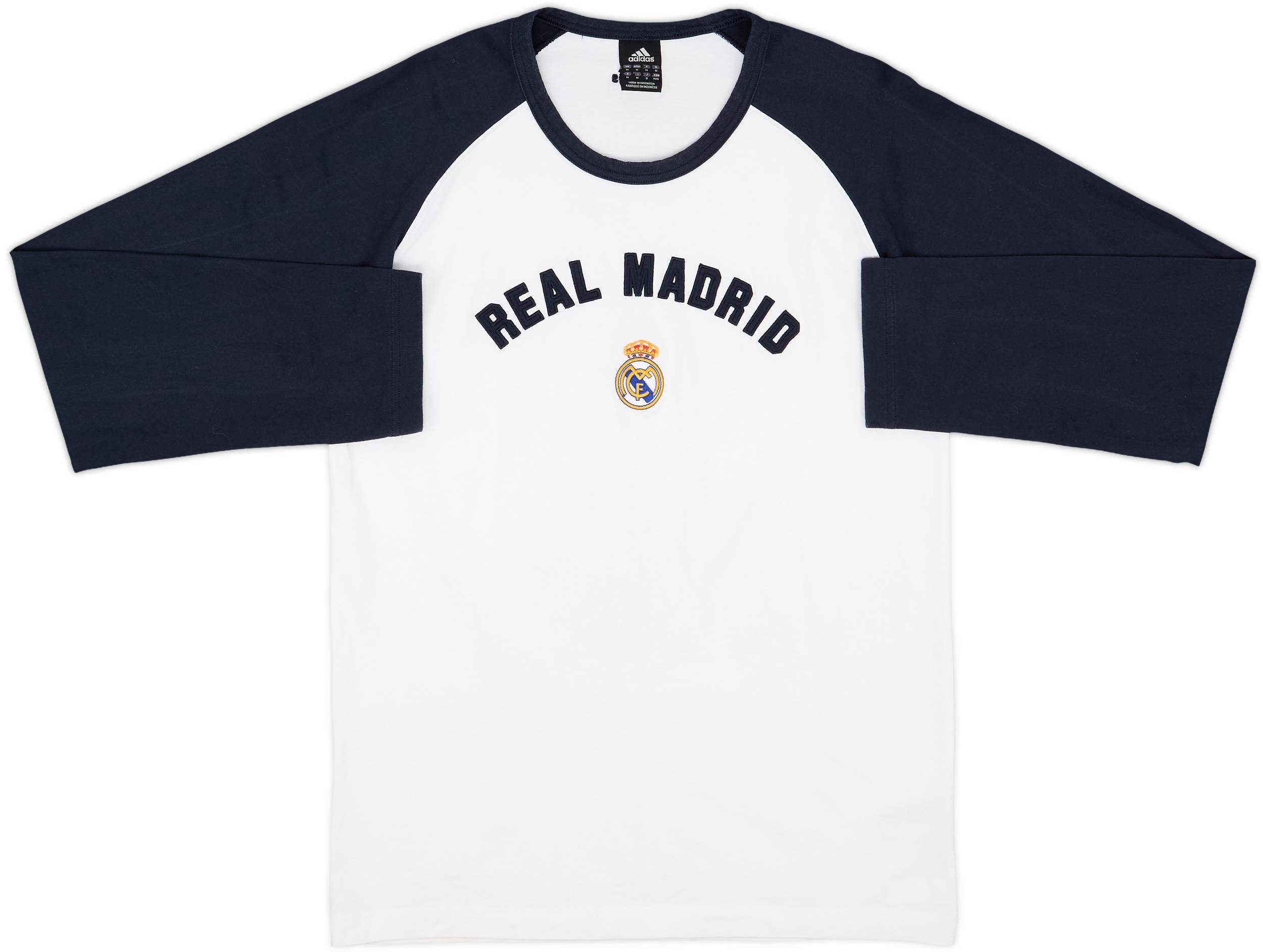 2003-04 Real Madrid adidas L/S Cotton Tee - 8/10 - (M)