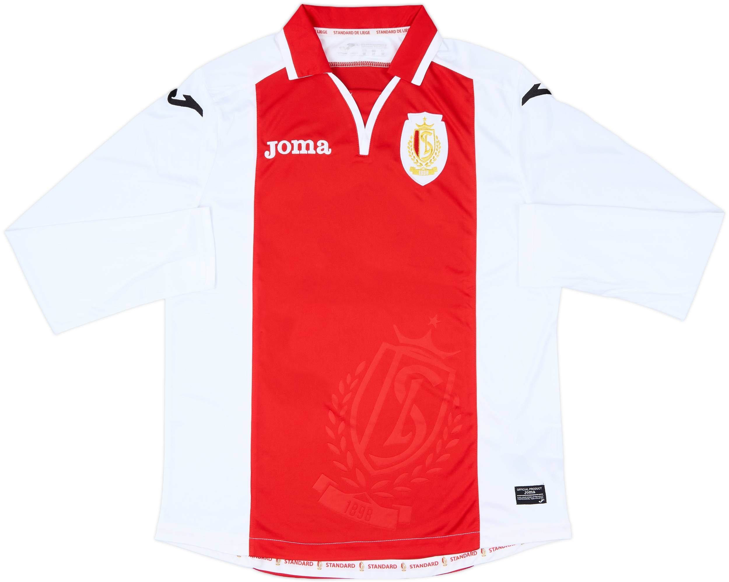 2014-15 Standard Liege Home L/S Shirt - 8/10 - (M)