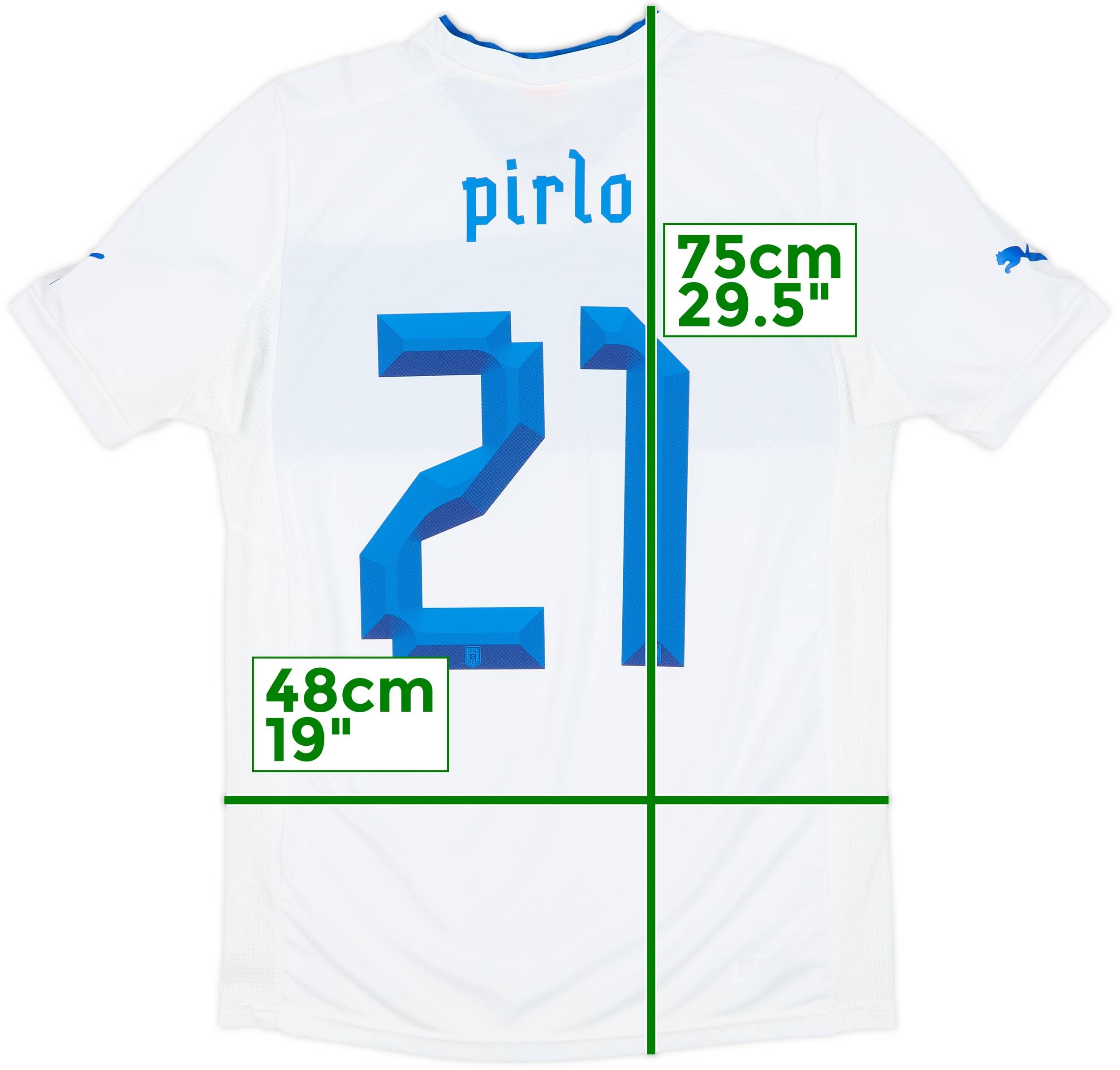 2012-13 Italy Away Shirt Pirlo #21 9/10 (M)