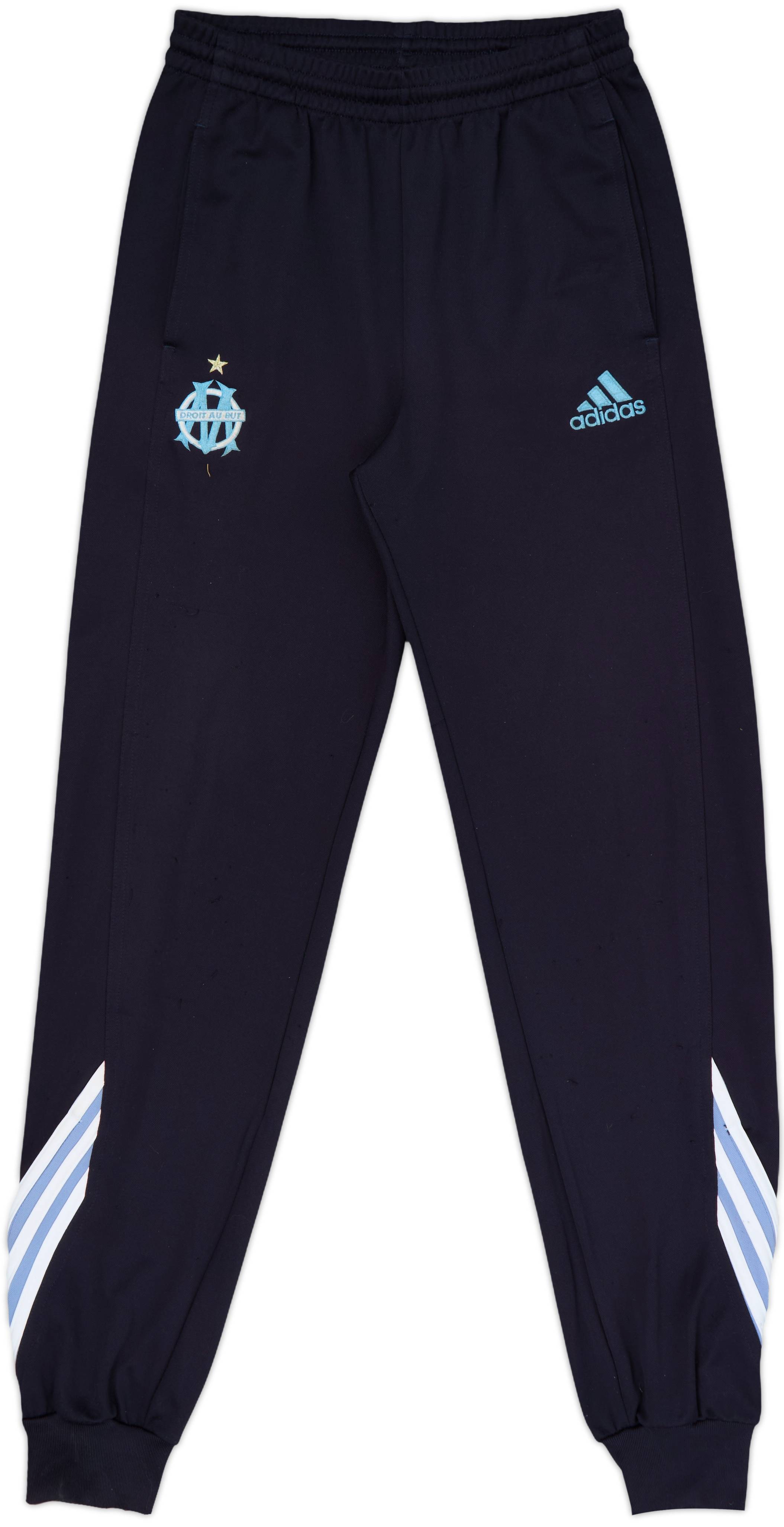 2003-04 Olympique Marseille adidas Track Pants/Bottoms - 7/10 - (S)