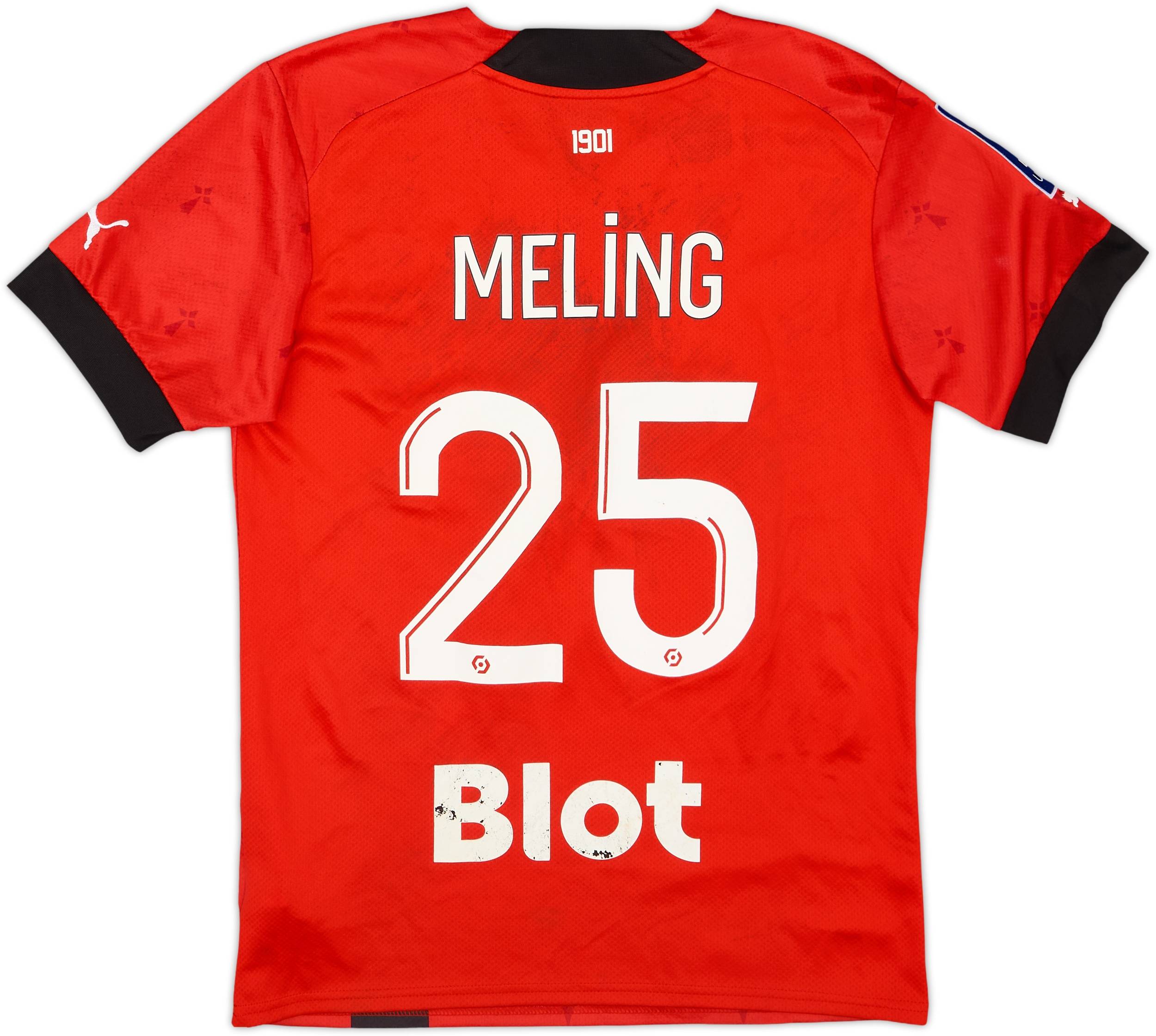 2022-23 Stade Rennais Home Shirt Meling #25 - 4/10 - (S)