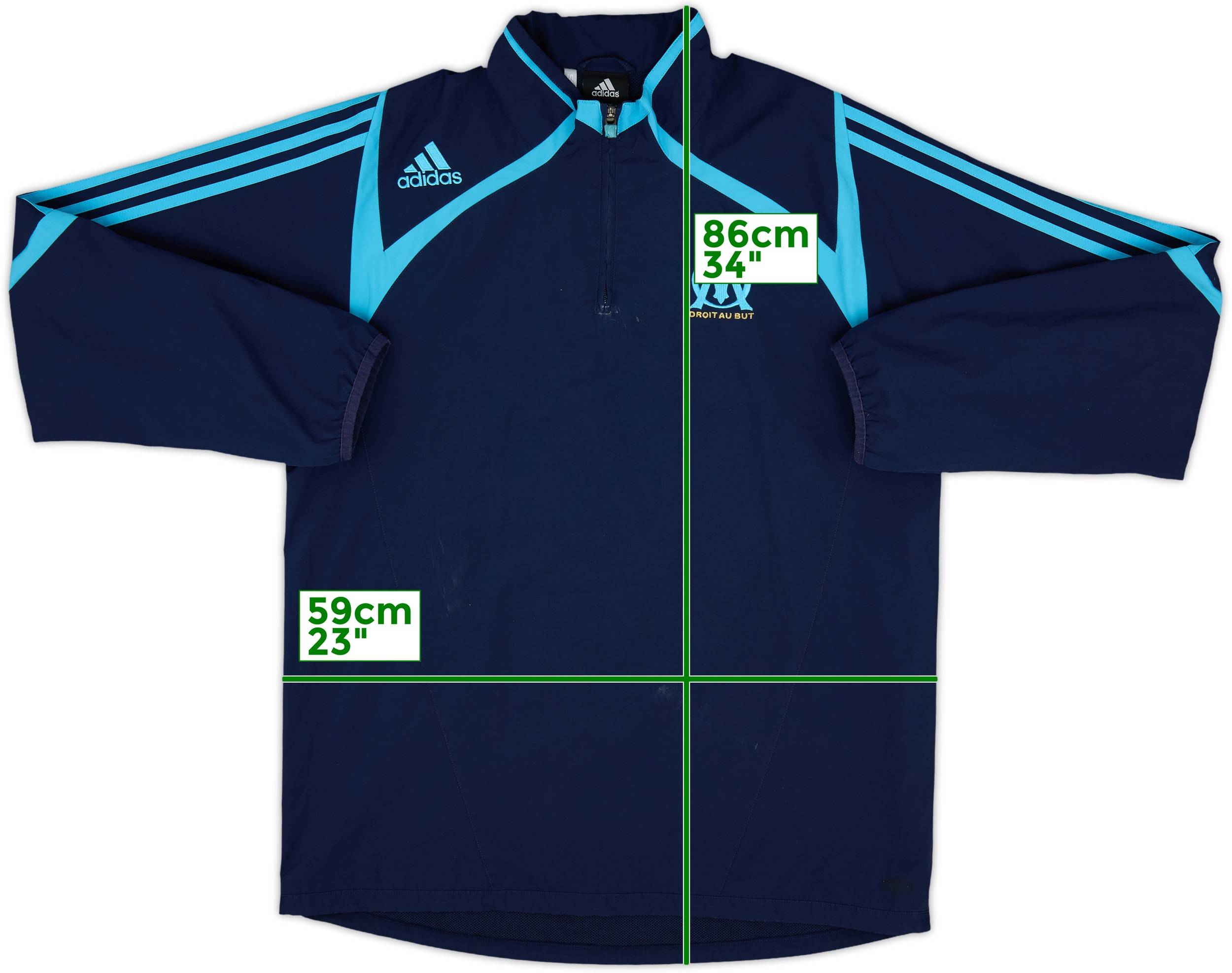 アディダス 00s 09/10REAL MADIRD ユニフォーム M 2007-08 Marseille adidas Track Jacket - 5/10 - (M/L)