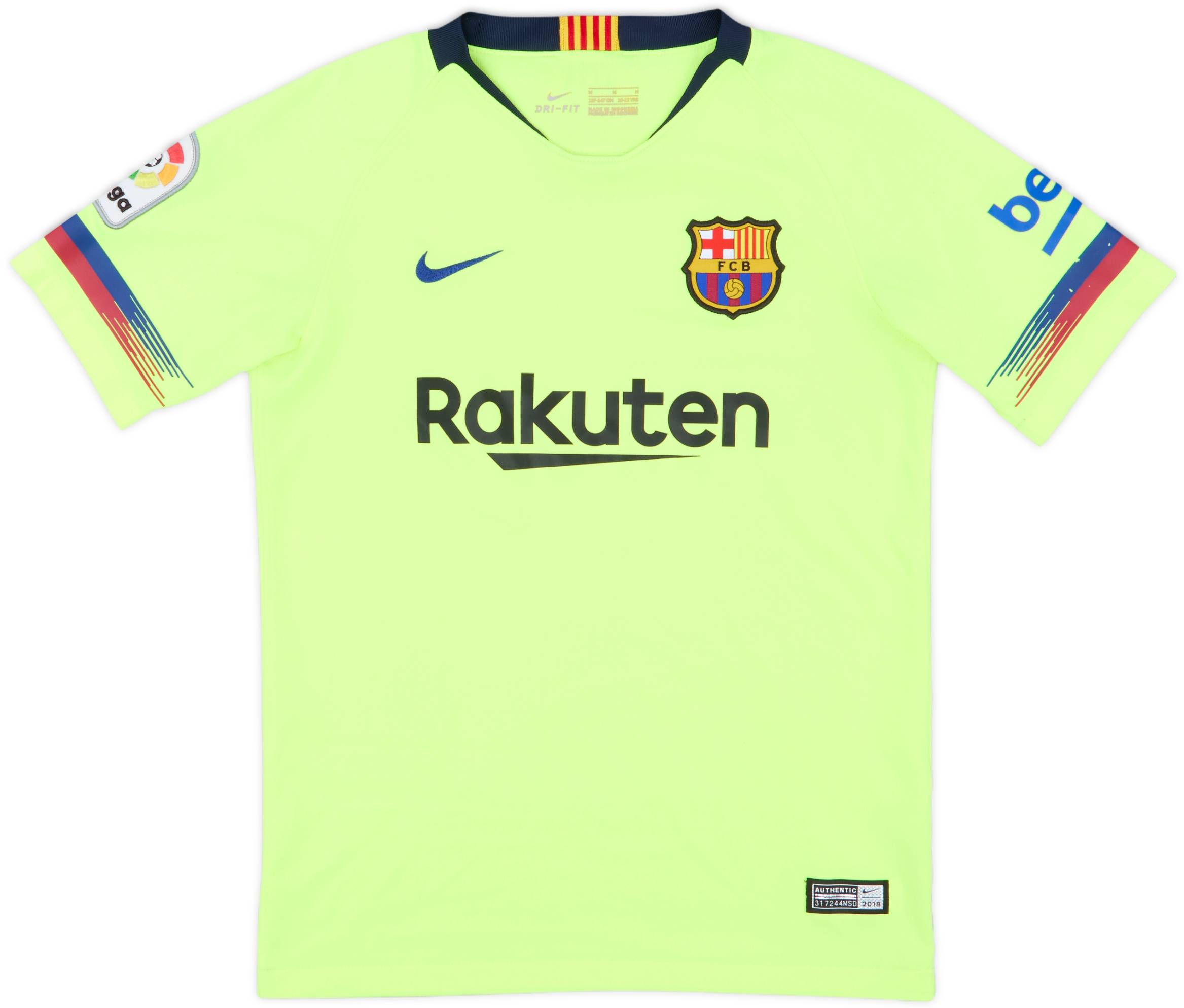 2018-19 Barcelona Away Shirt - 8/10 - (M.Boys)